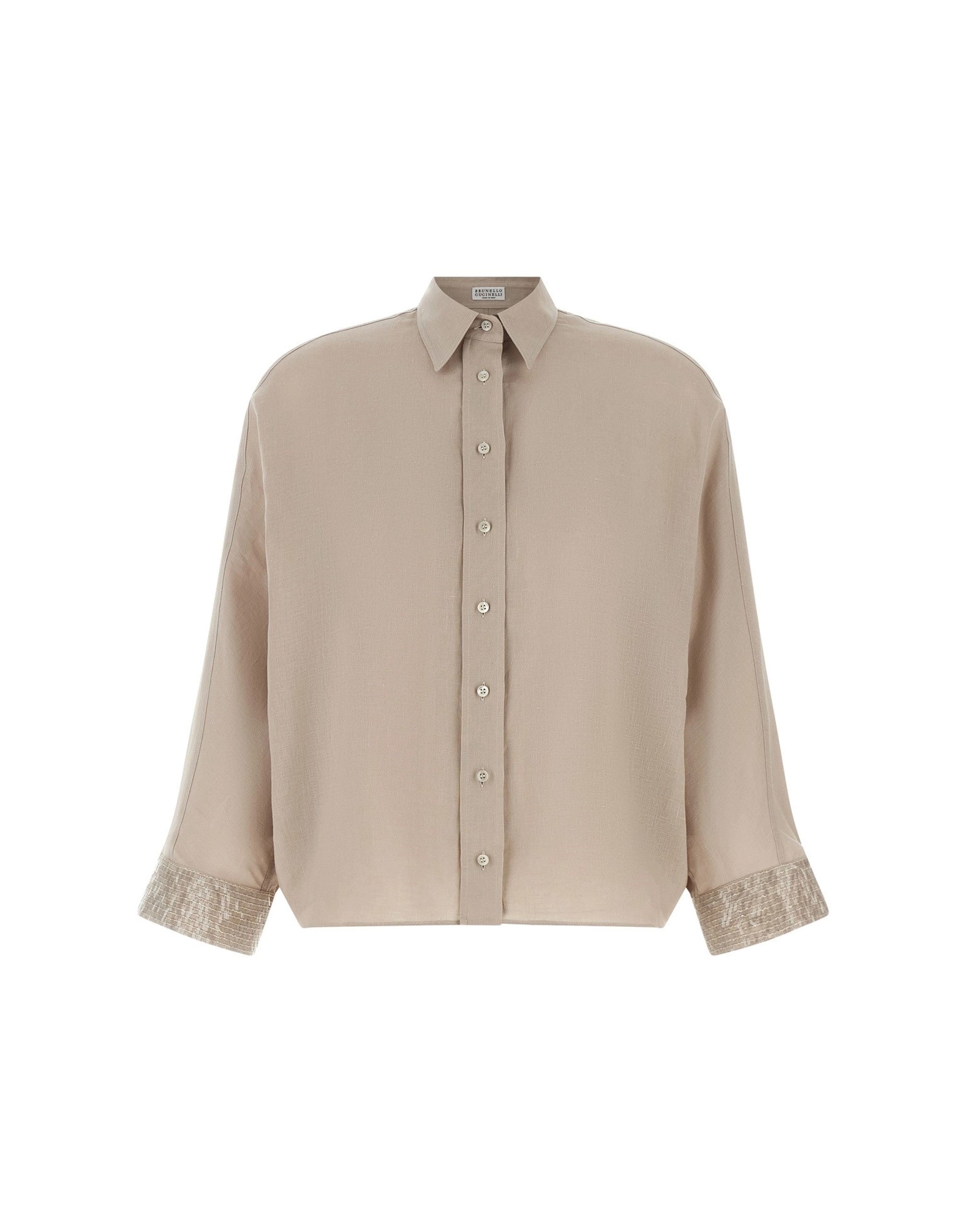 Brunello Cucinelli Dazzling Cascade Cuffs Shirt