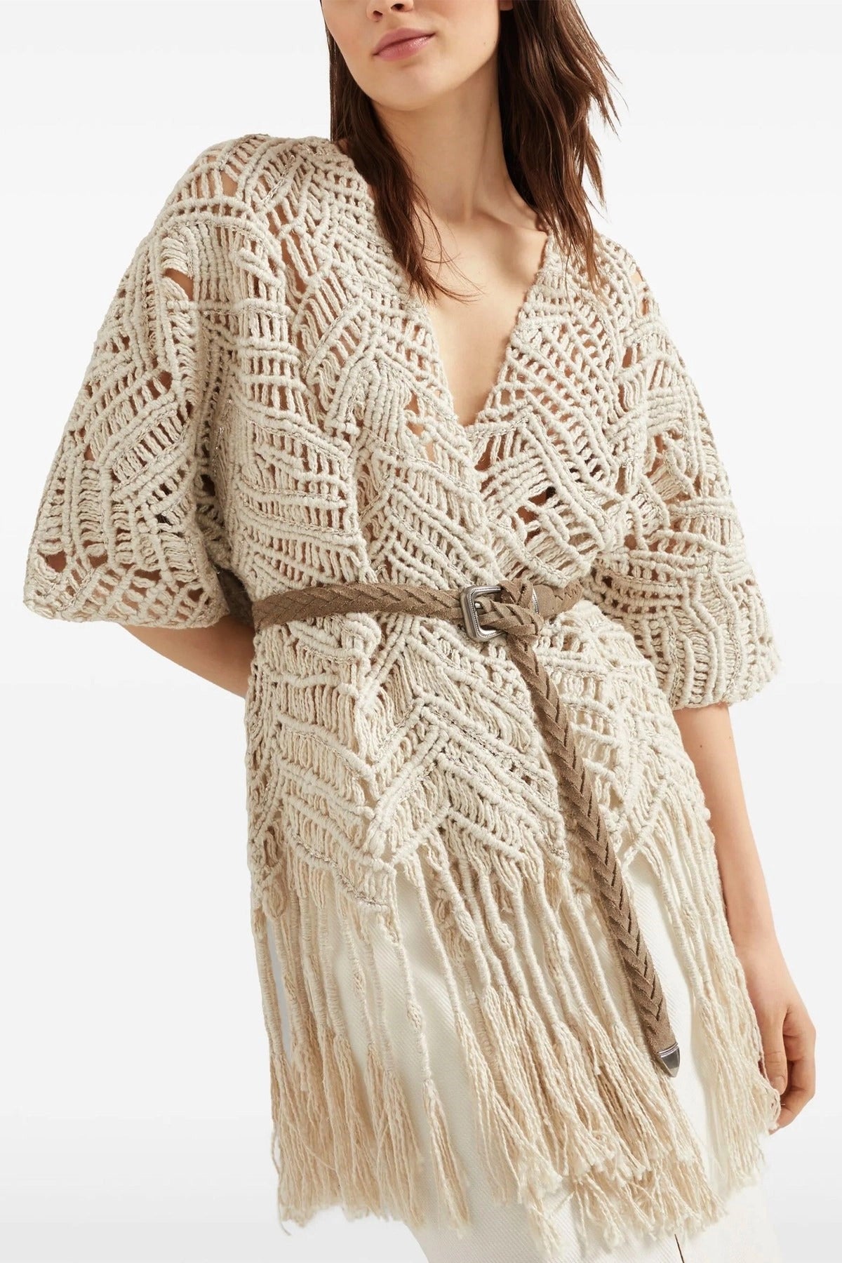 Brunello Cucinelli Gilet macramé éclatant - alternate view