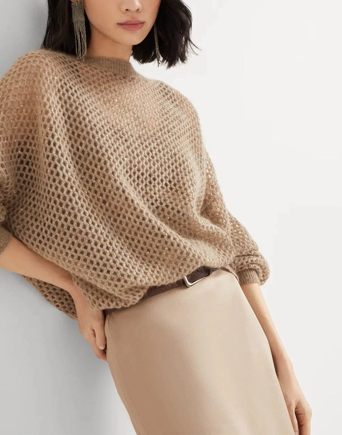 Brunello Cucinelli Dazzling Mesh Sweater