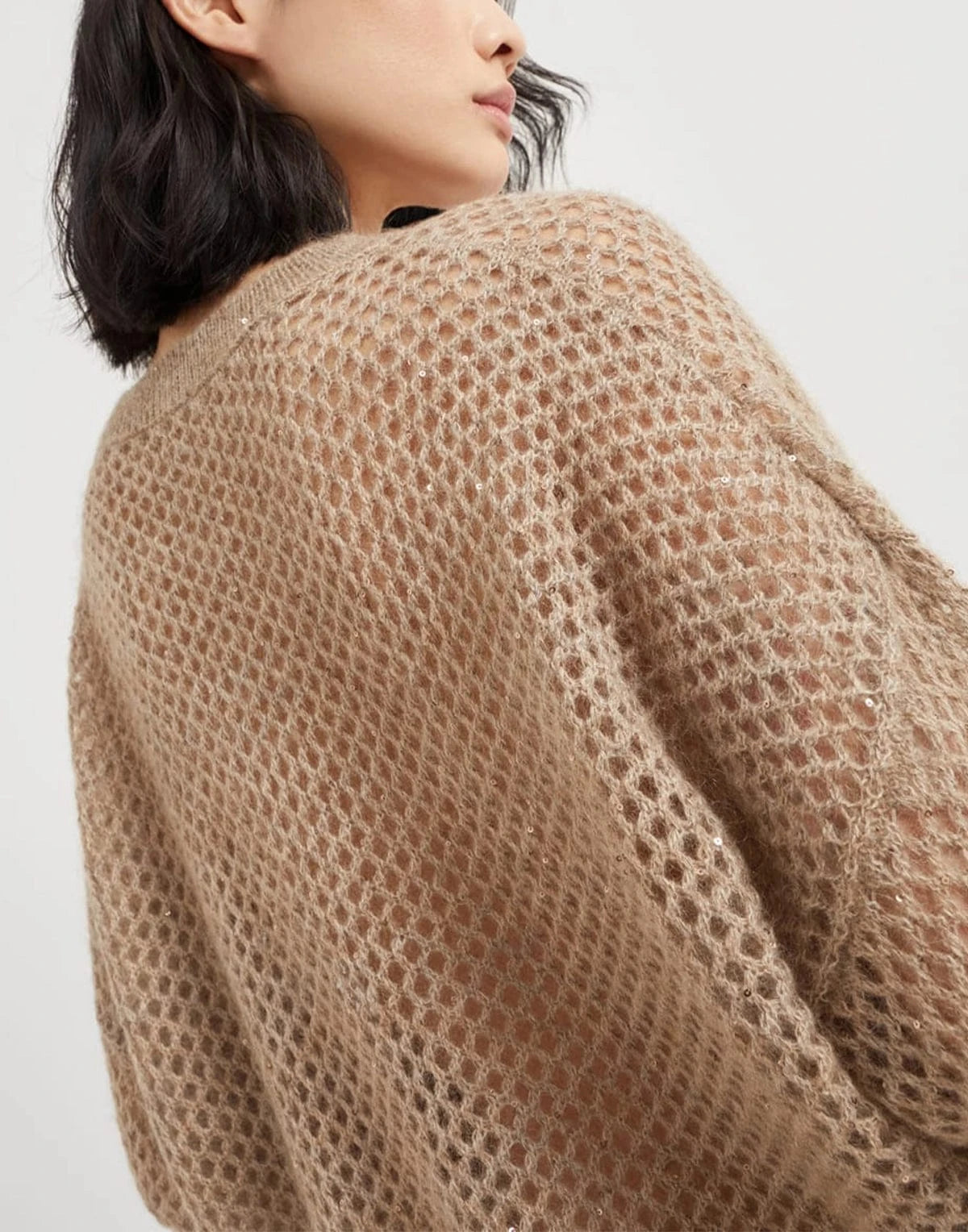 Brunello Cucinelli Dazzling Mesh Sweater