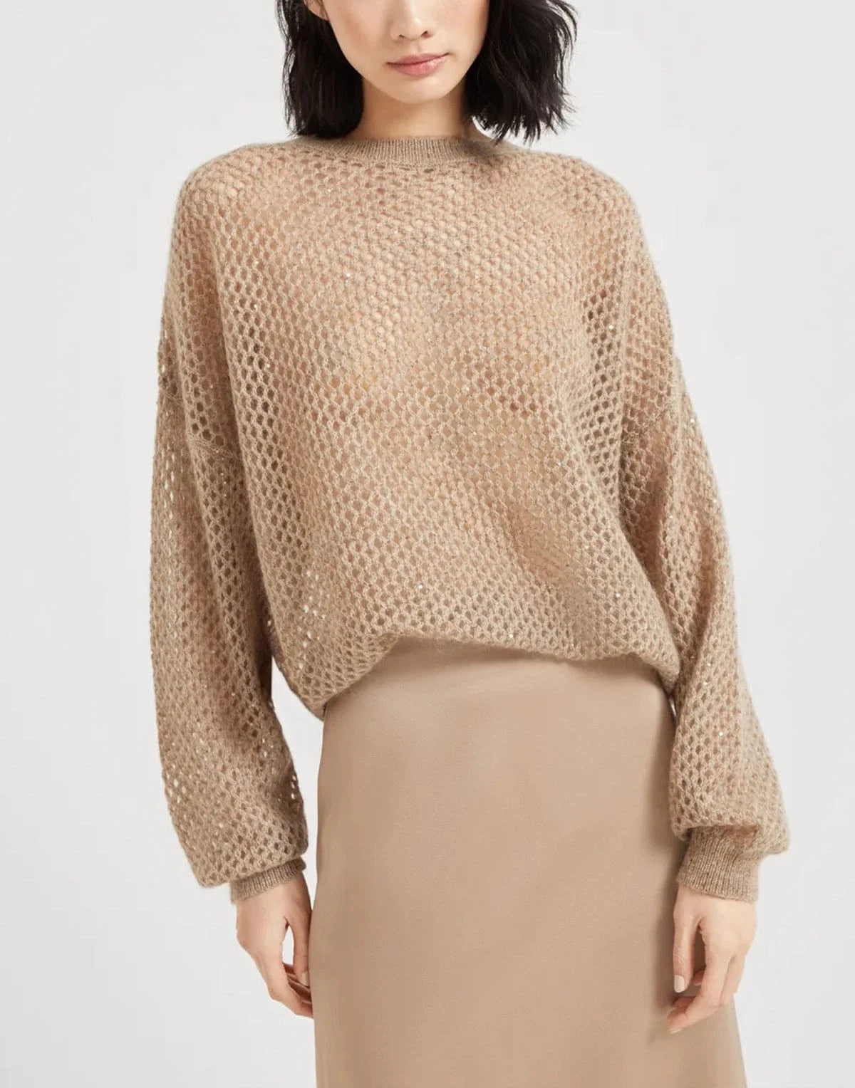 Brunello Cucinelli Dazzling Mesh Sweater