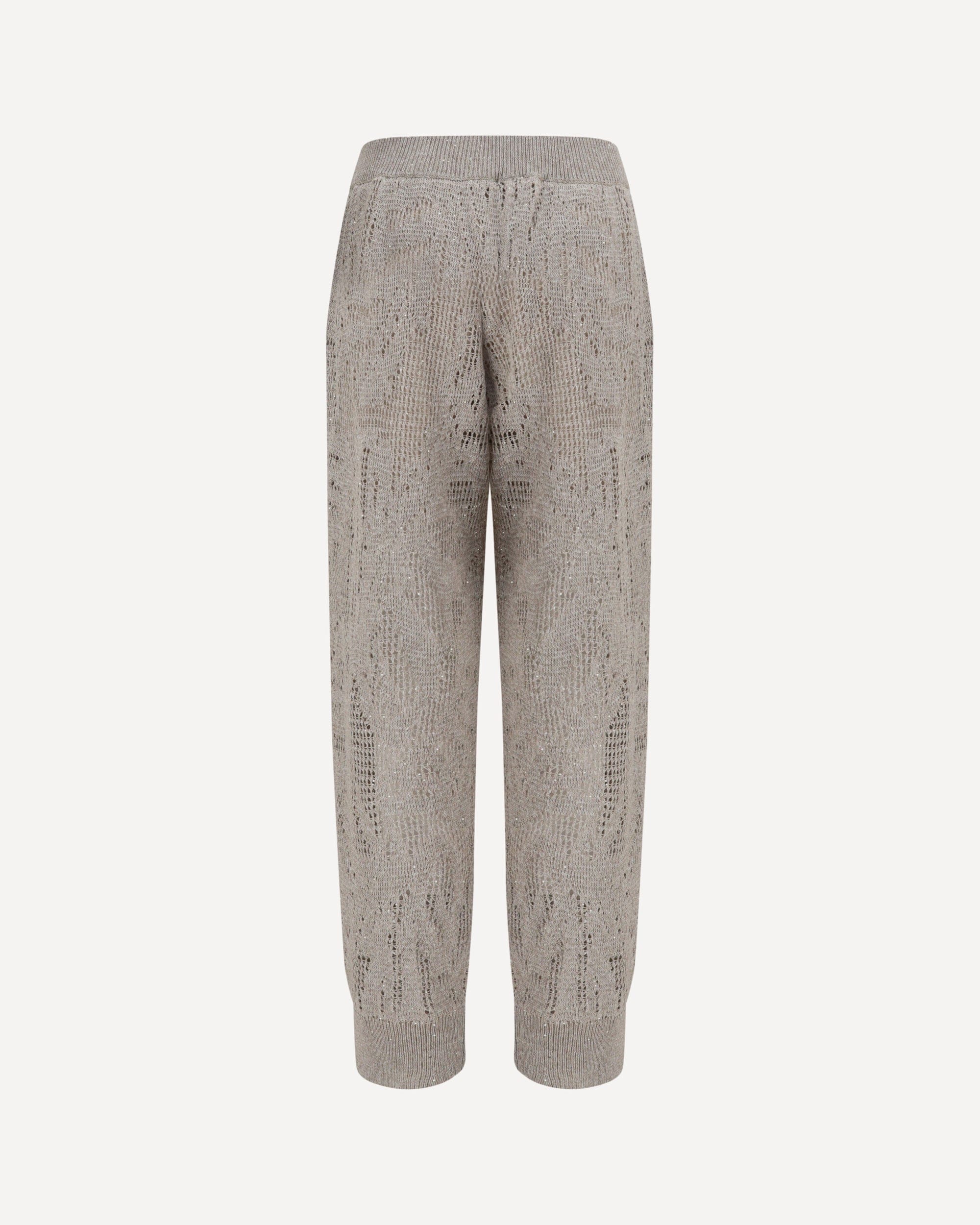 Brunello Cucinelli Pantaloni in maglia Ninfee Acquatiche scintillanti - alternate view