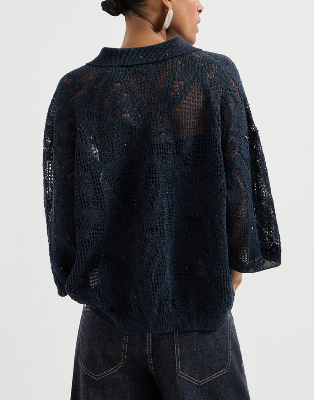 Brunello Cucinelli قميص بولو محيك بتصميم Dazzling Water Lillies