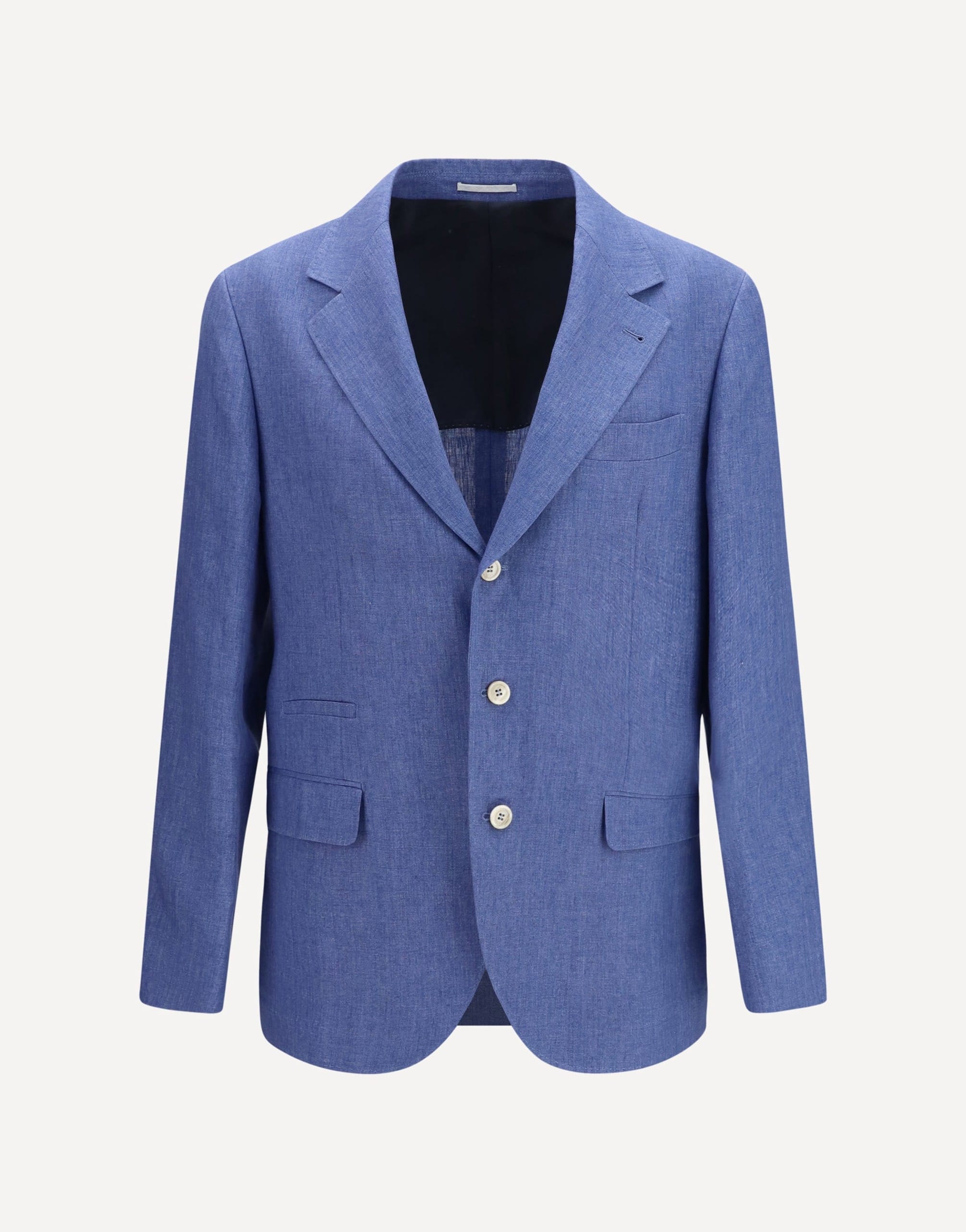 Brunello Cucinelli Brunello Cucinelli Deconstructed Single-Breasted Jacket In Mélange Linen