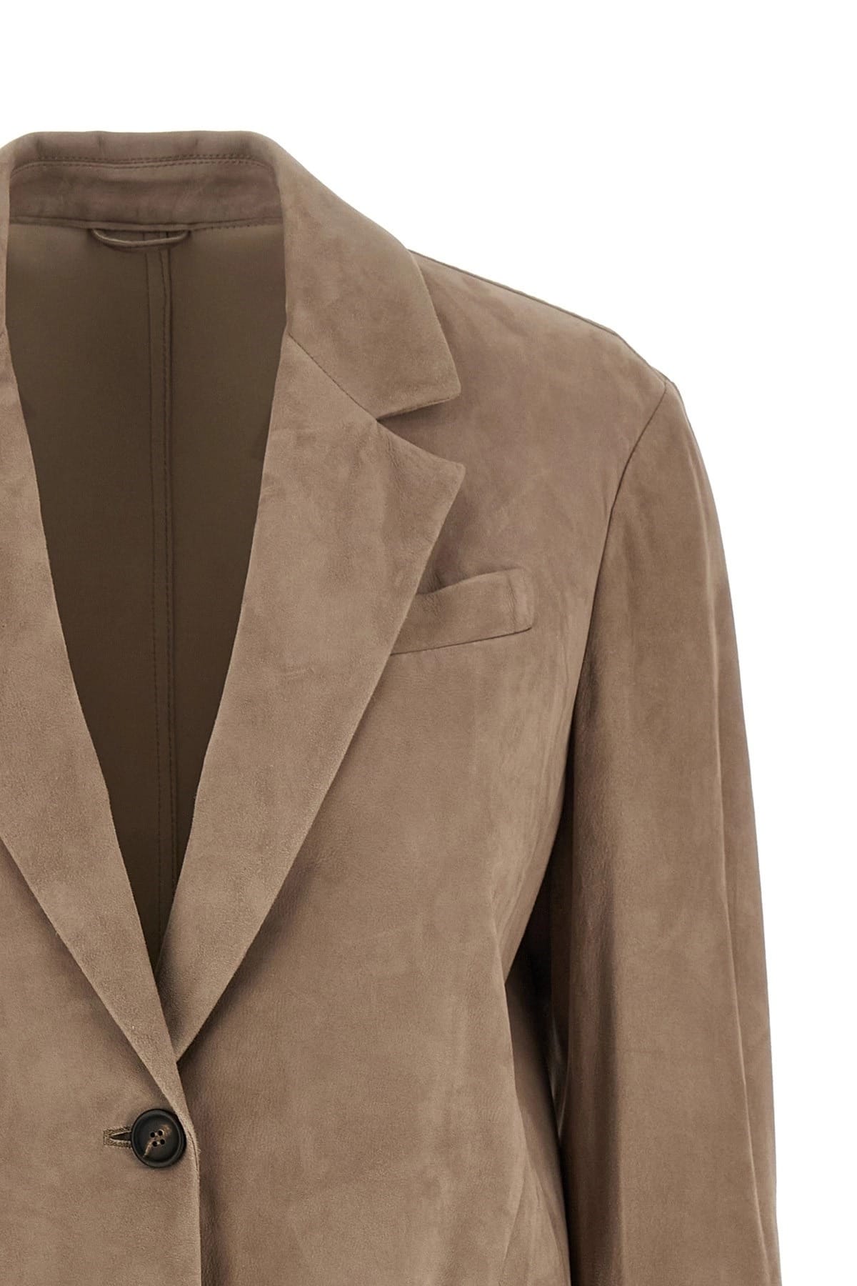 Brunello Cucinelli Brunello Cucinelli Deconstructed Suede Blazer