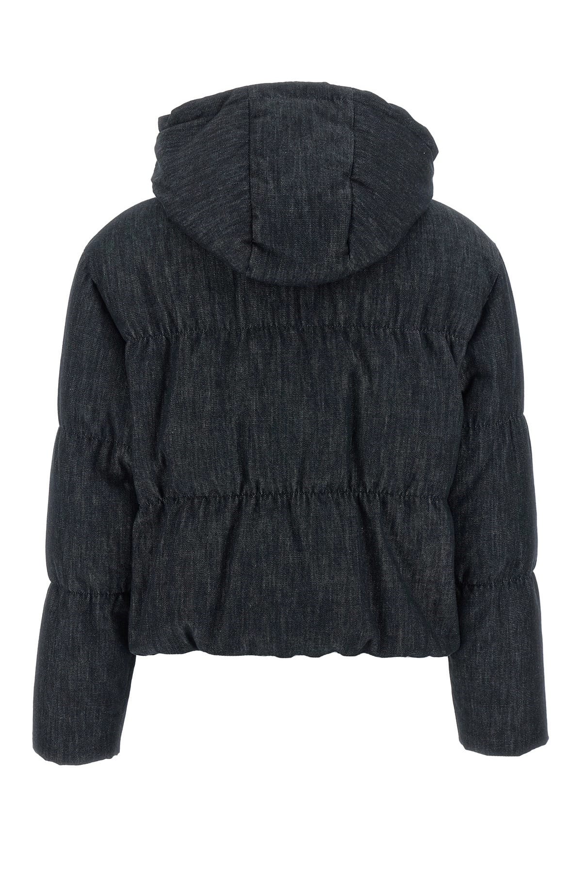 Brunello Cucinelli 데님 효과 트윌 다운 재킷 - alternate view