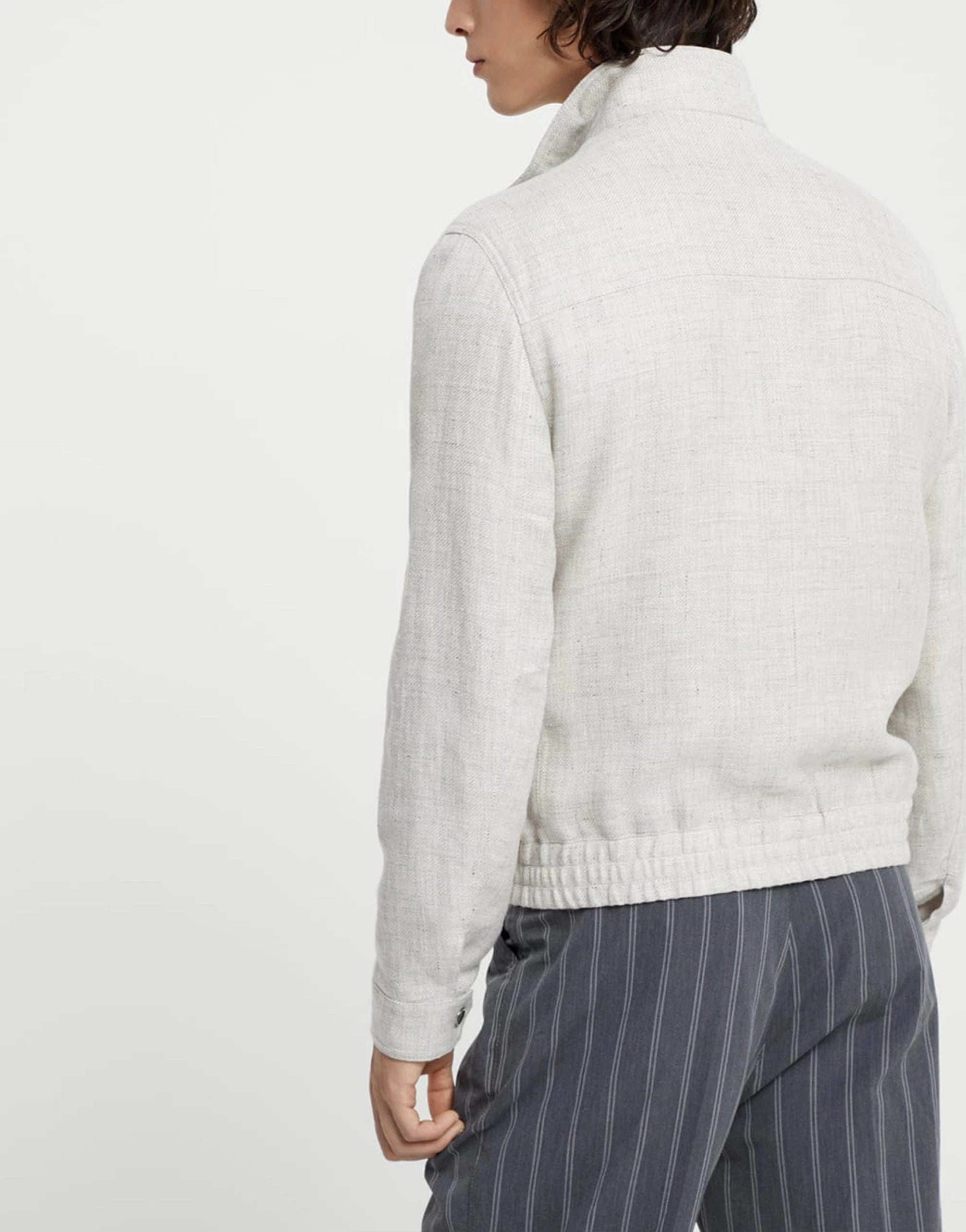 Brunello Cucinelli Diagonal Bomber Jacket