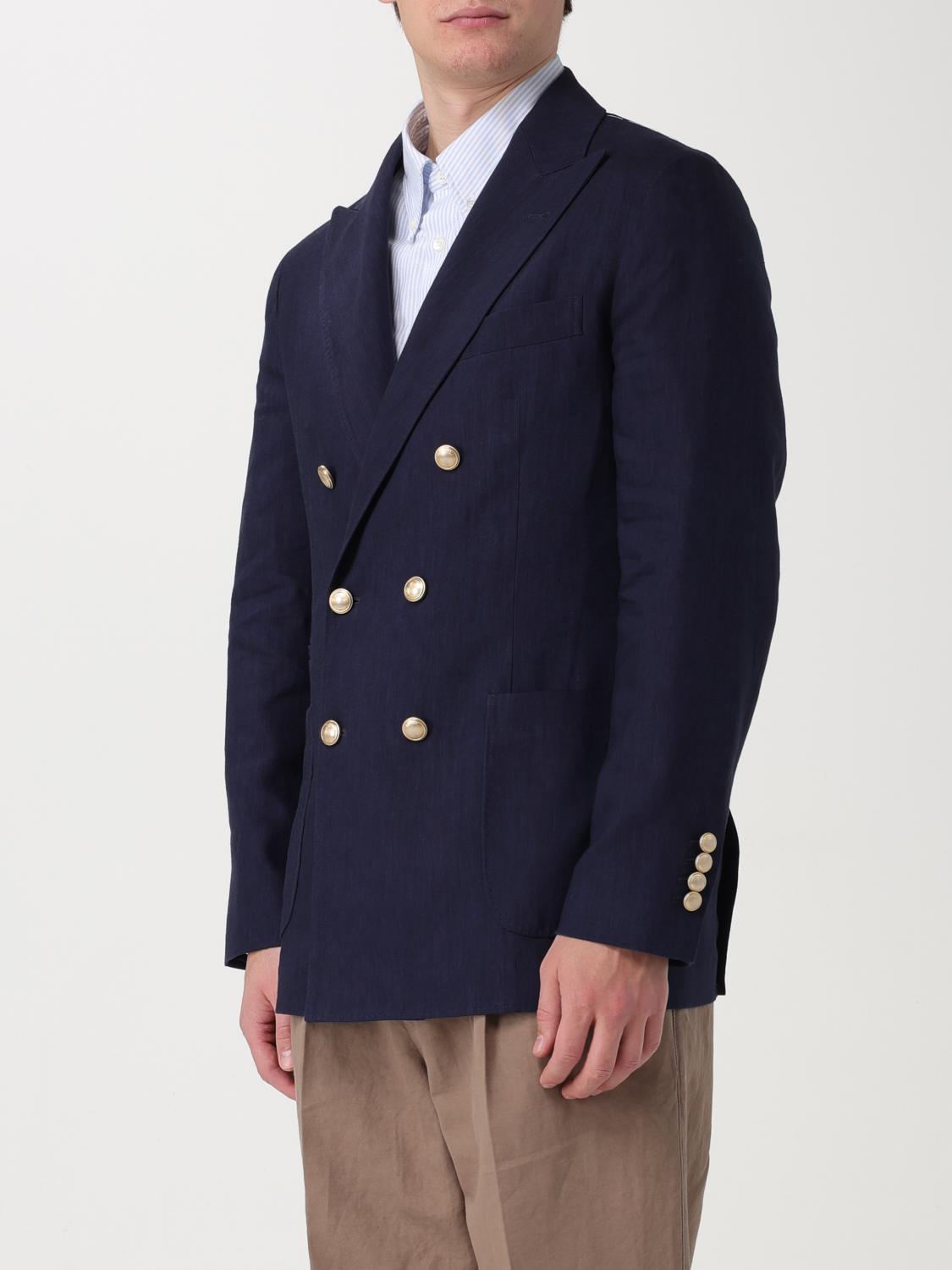 Brunello Cucinelli Double-Breasted Linen-Wool Blend Blazer