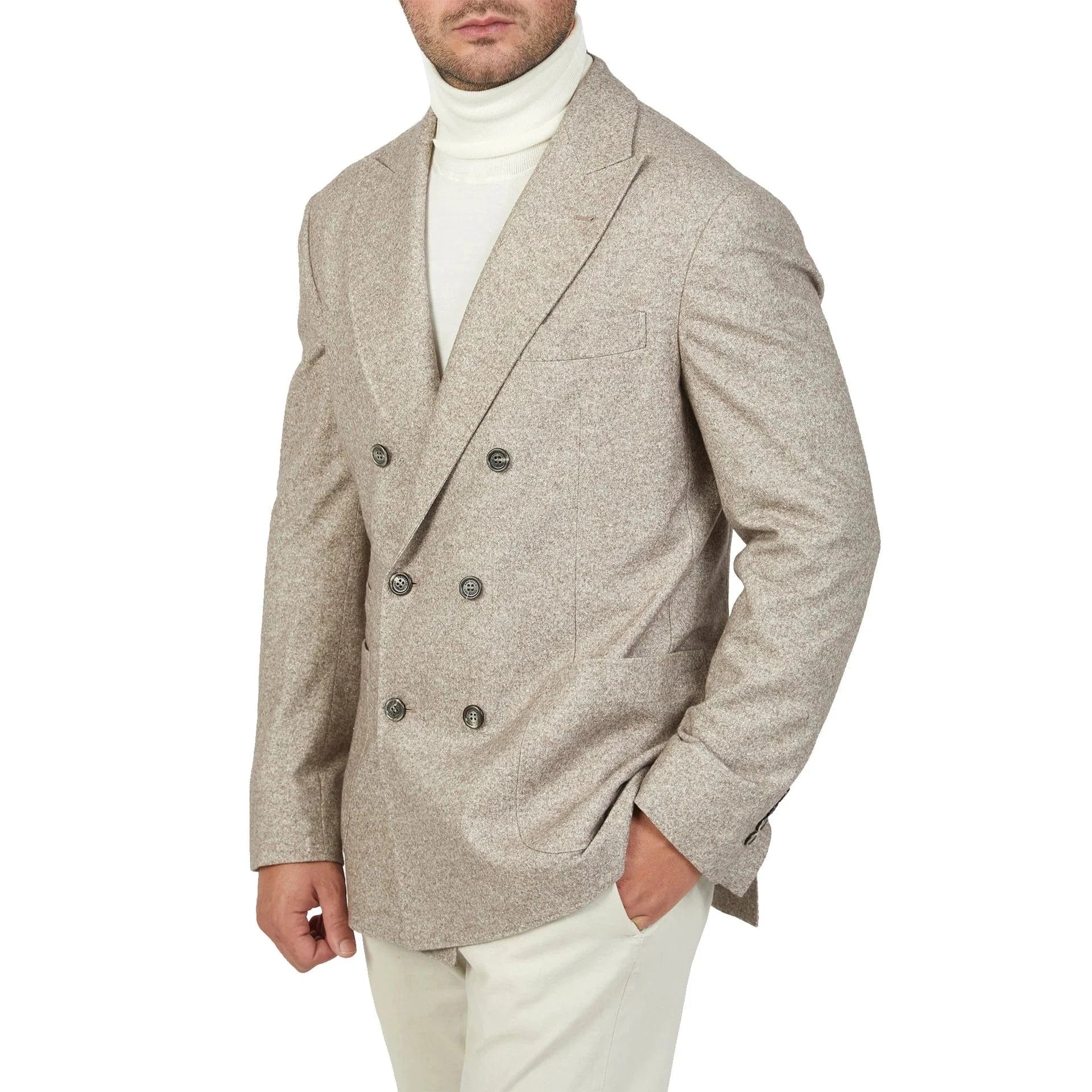 Brunello Cucinelli Double-Breasted Wool Jacket