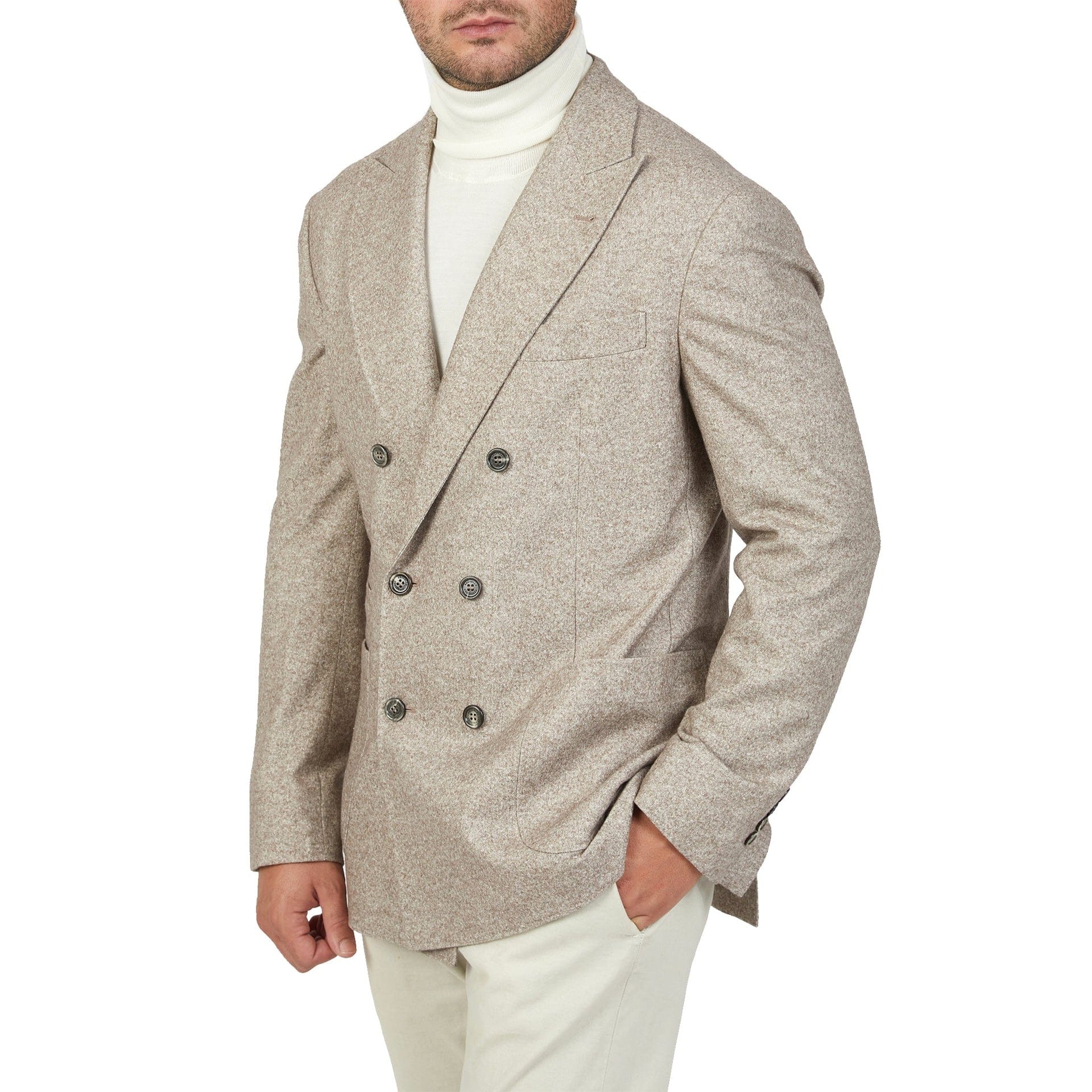 Brunello Cucinelli Double-Breasted Wool Jacket - alternate view