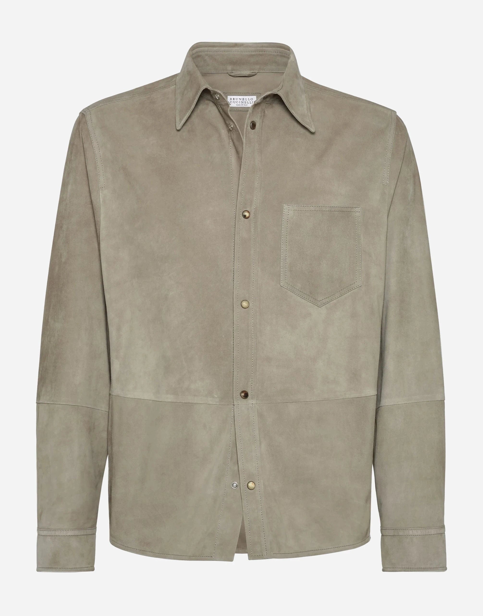 Brunello Cucinelli Double Face Suede Shirt