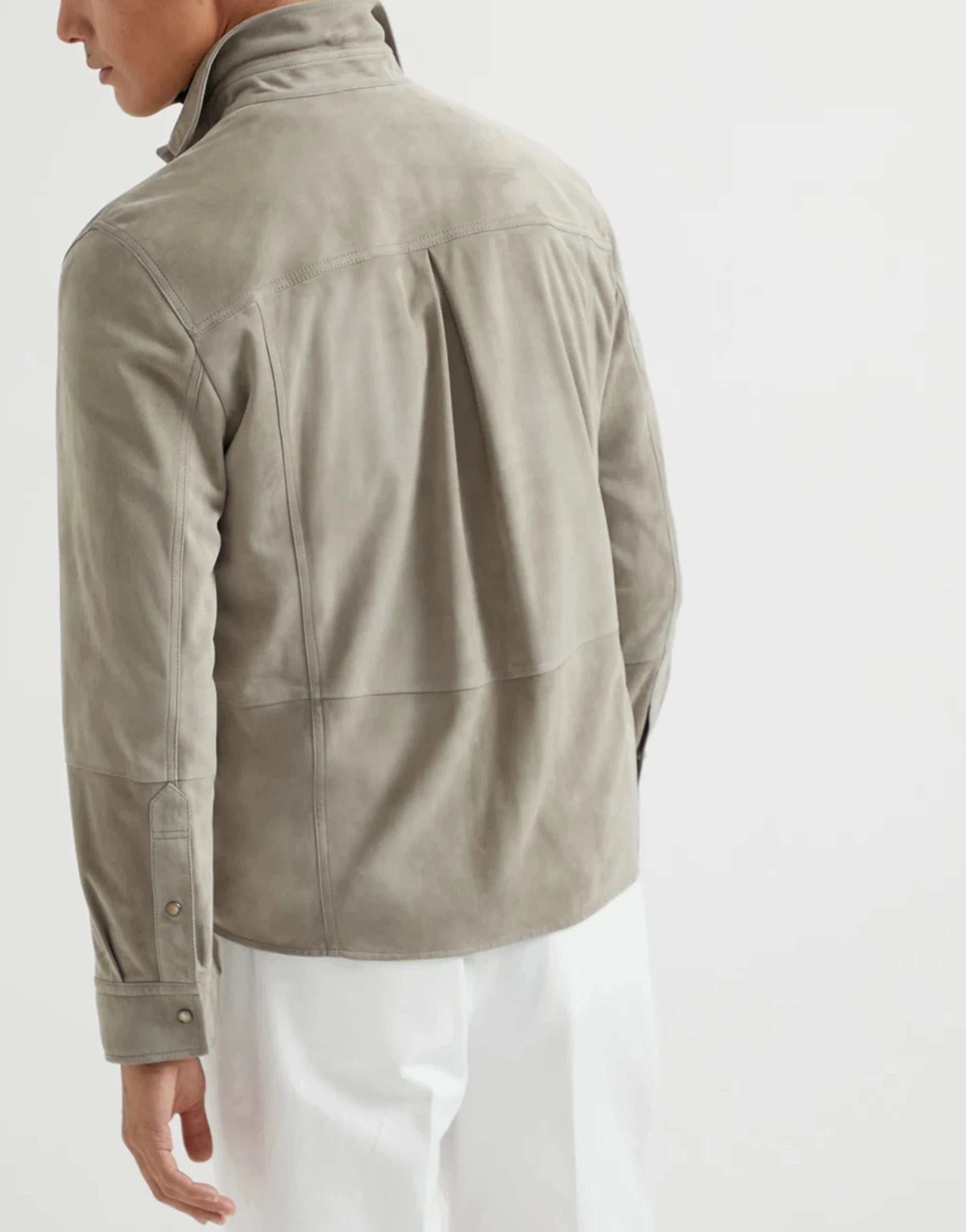 Brunello Cucinelli Double Face Suede Shirt