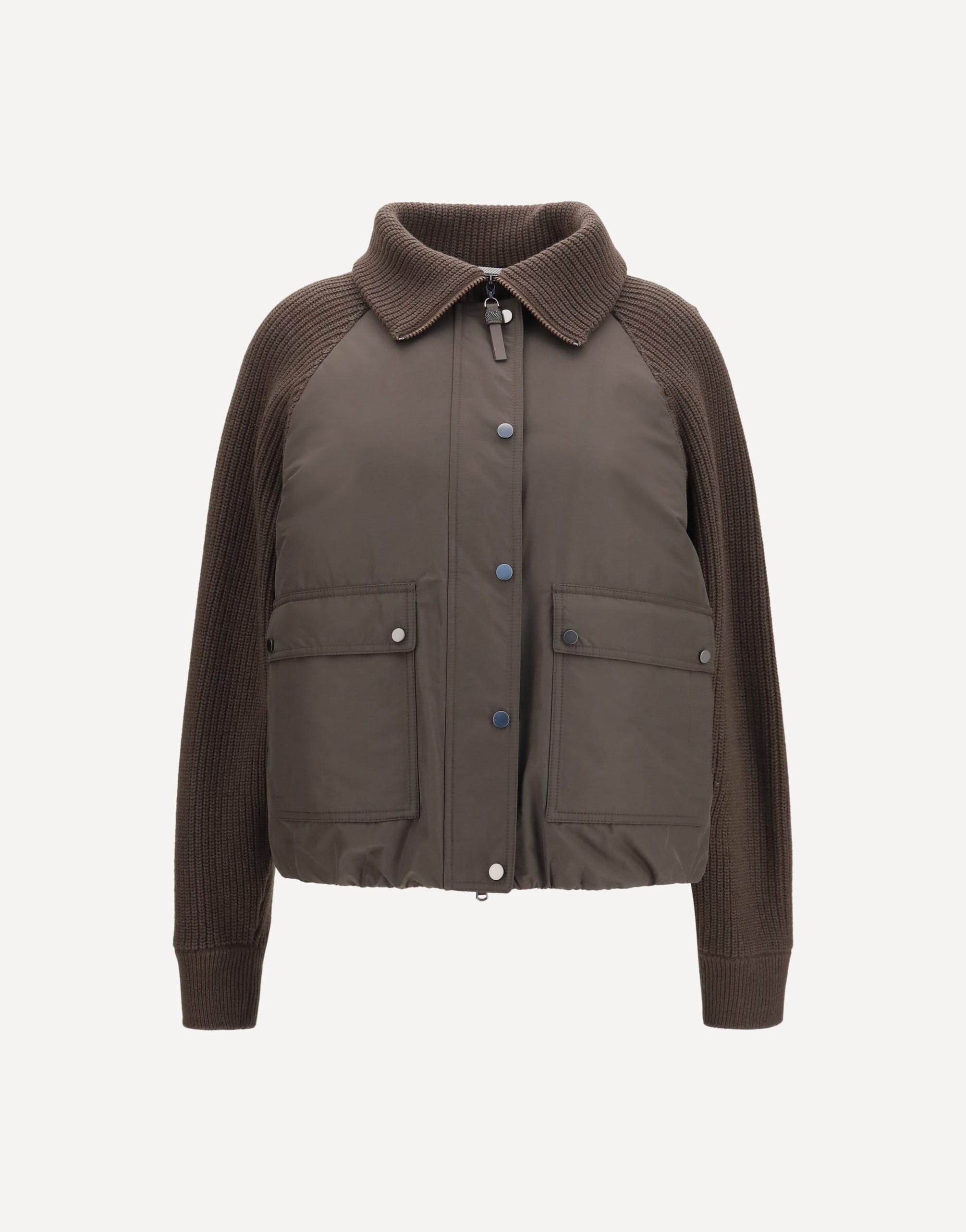 Brunello Cucinelli Down Jacket With Wool Sleeves
