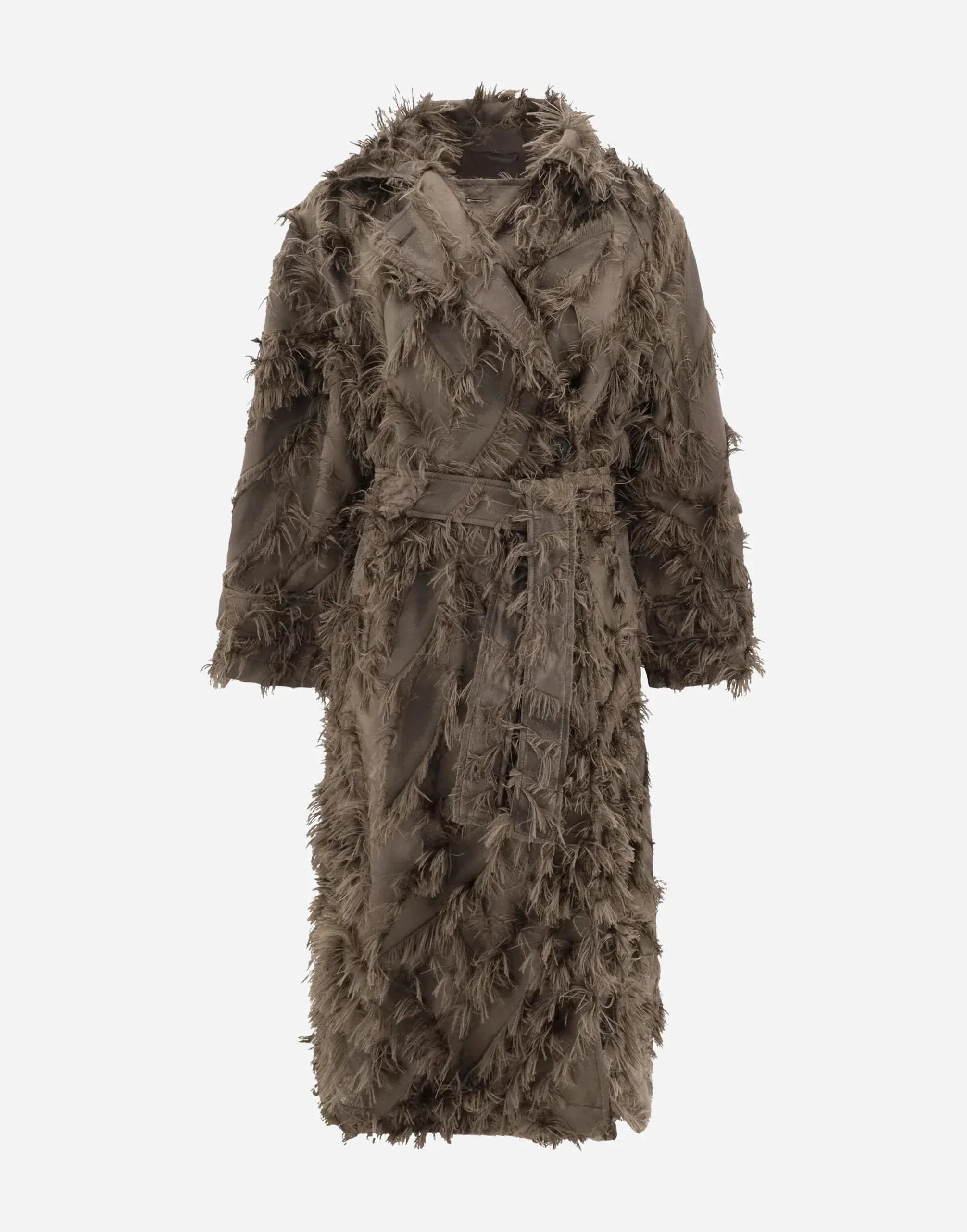 Brunello Cucinelli Dracaena Fil Coupé Belted Coat