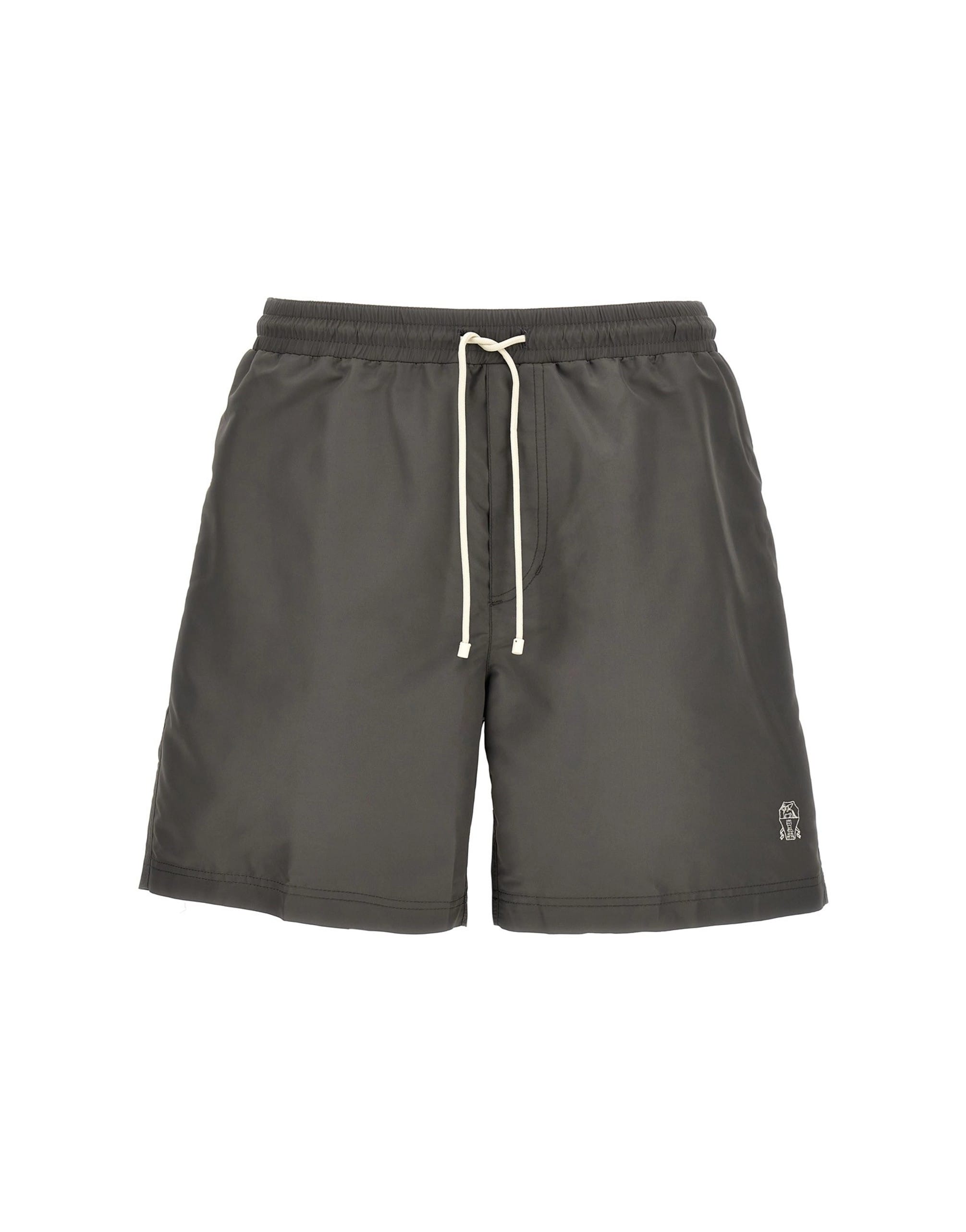 Brunello Cucinelli Brunello Cucinelli Drawstring Logo Swimsuit