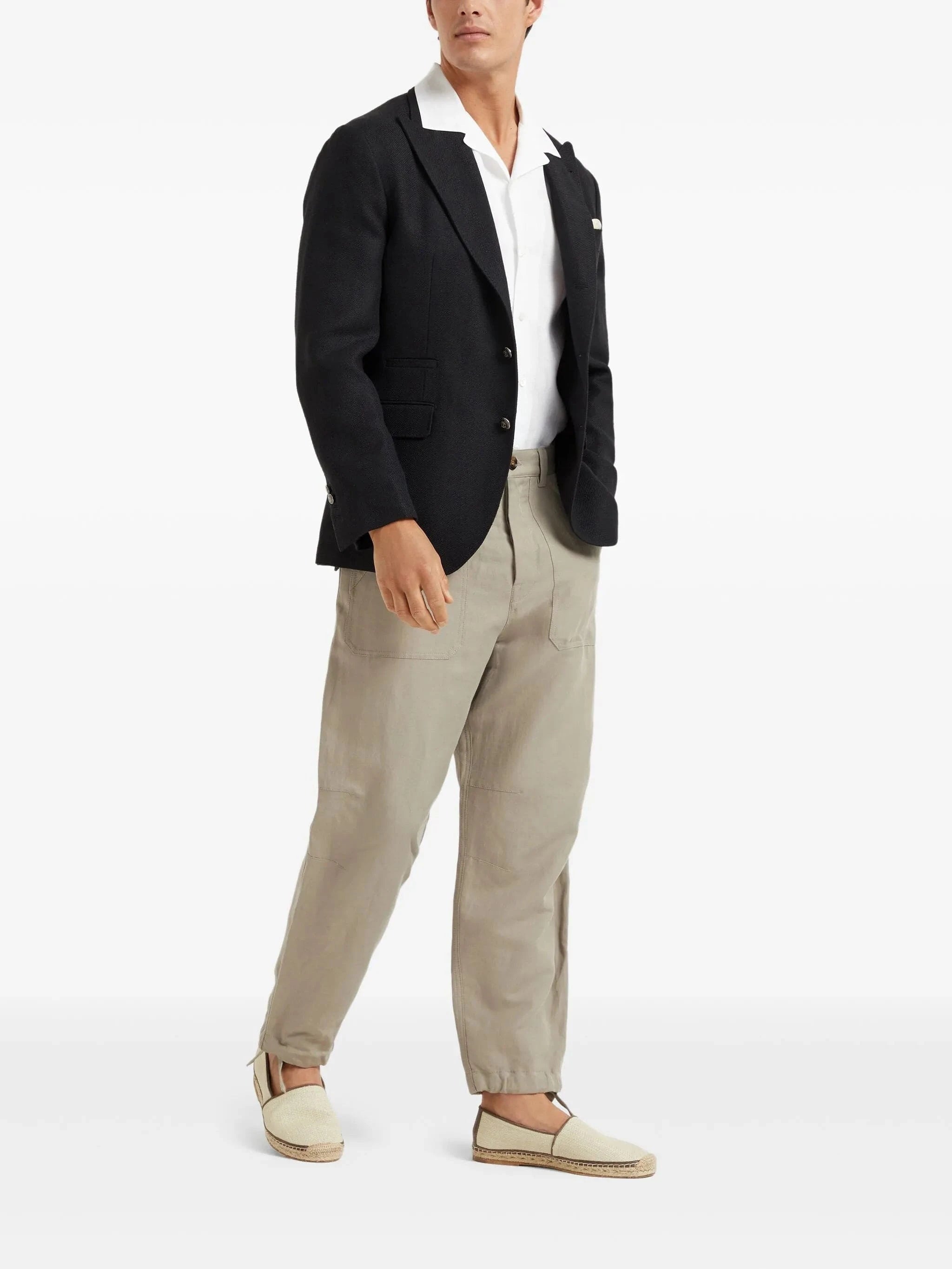 Brunello Cucinelli Drill Relaxed Fit Trousers