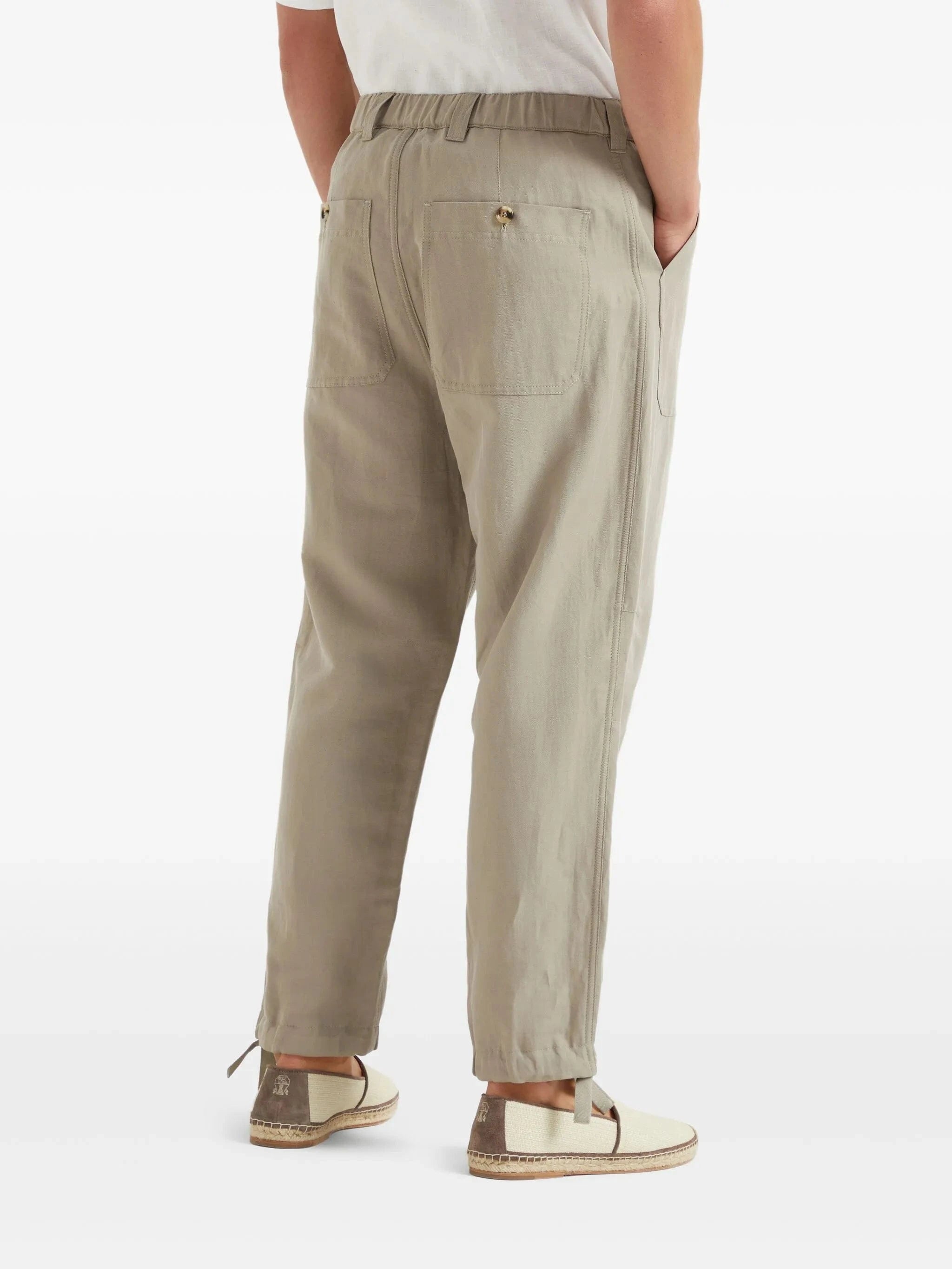 Brunello Cucinelli Drill Relaxed Fit Trousers