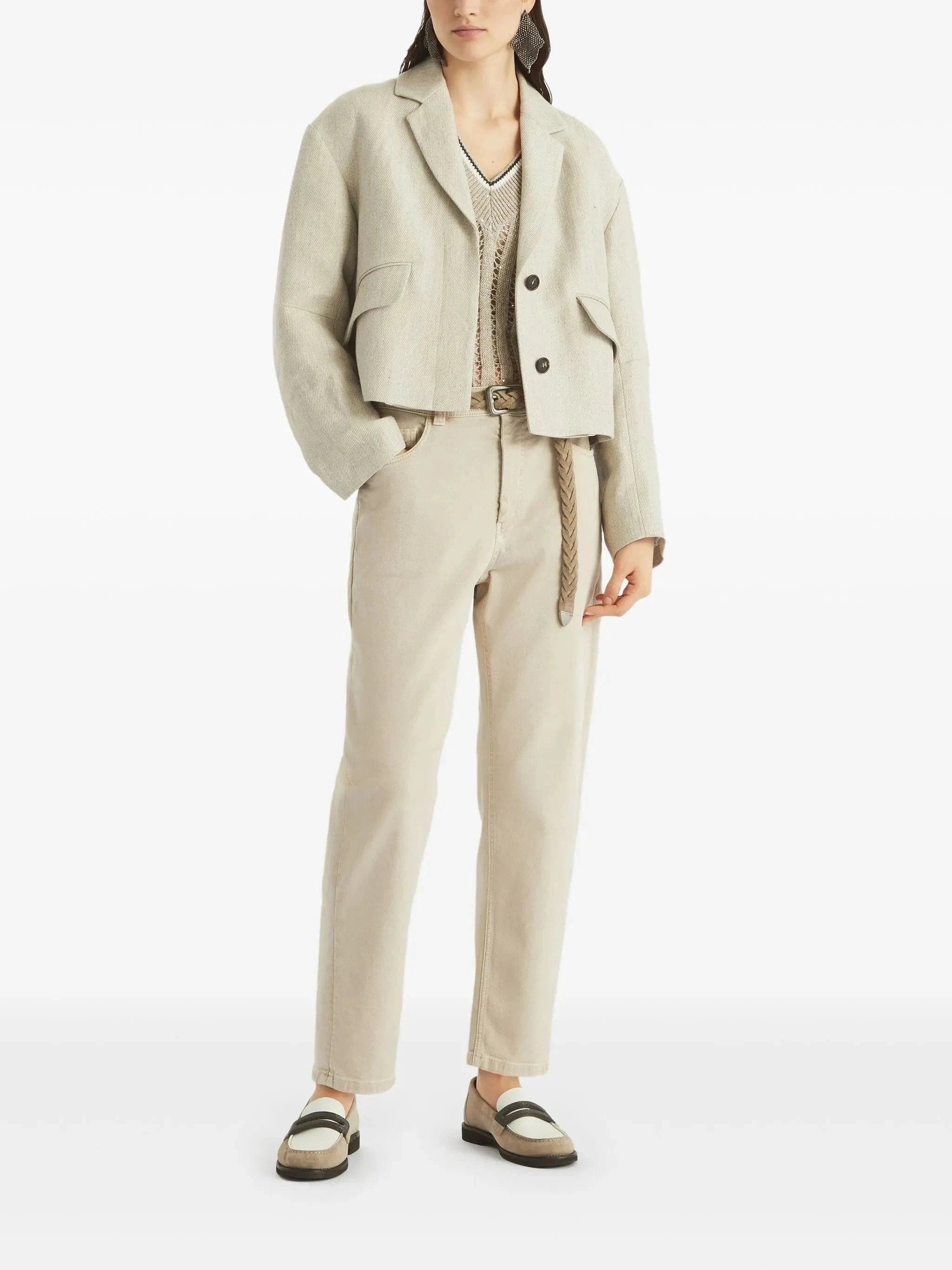 Brunello Cucinelli Dyed Comfort Baggy Tapered Jeans