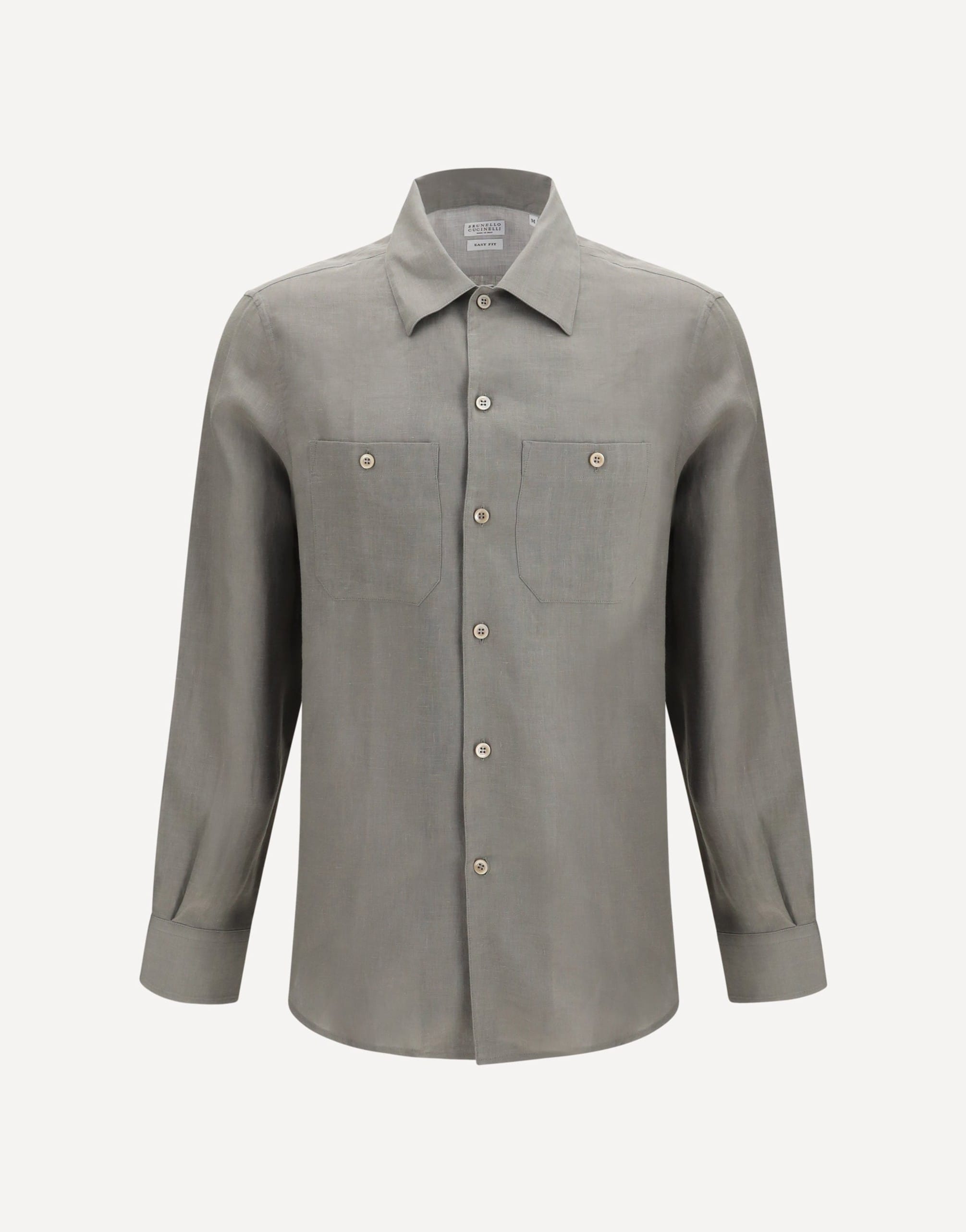 Brunello Cucinelli Easy-Fit Linen Shirt With Chest Pockets