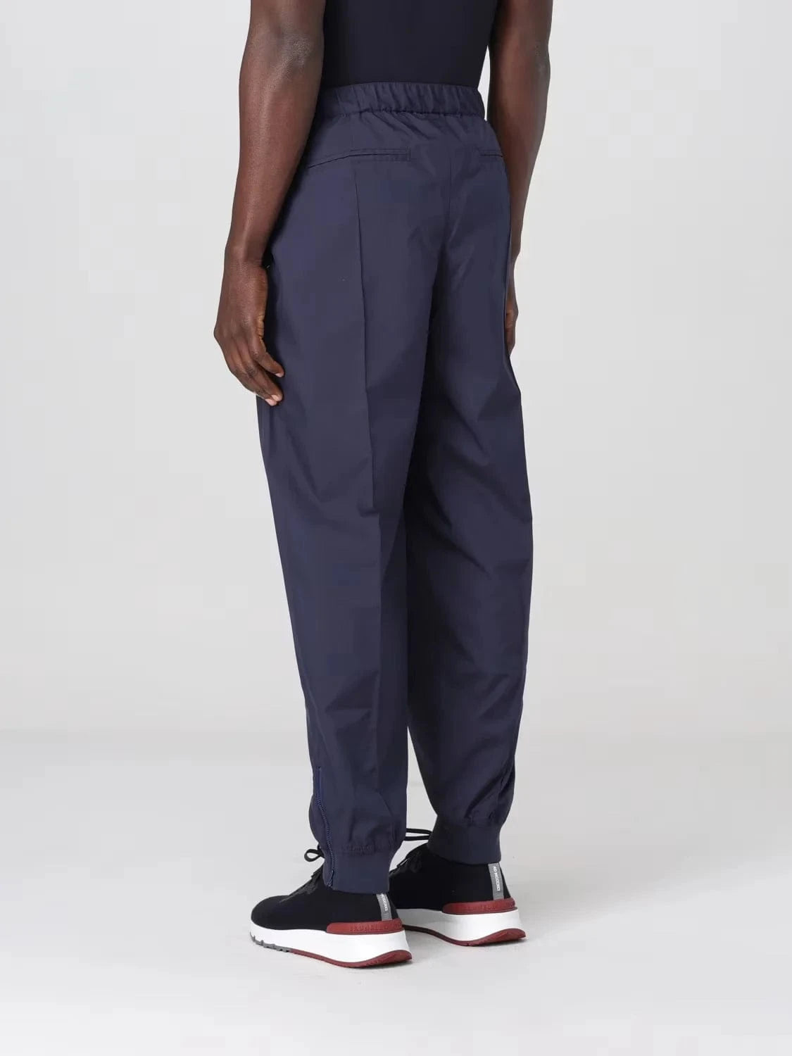 Brunello Cucinelli Elasticized Waistband Monochrome Trousers