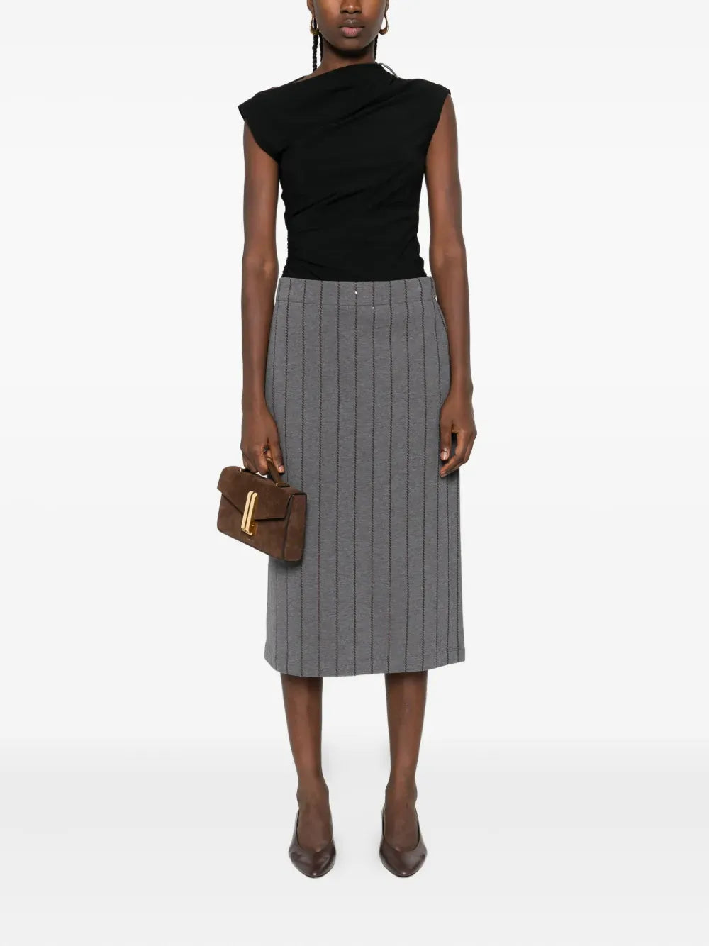 Brunello Cucinelli Embellished Midi Pencil Skirt