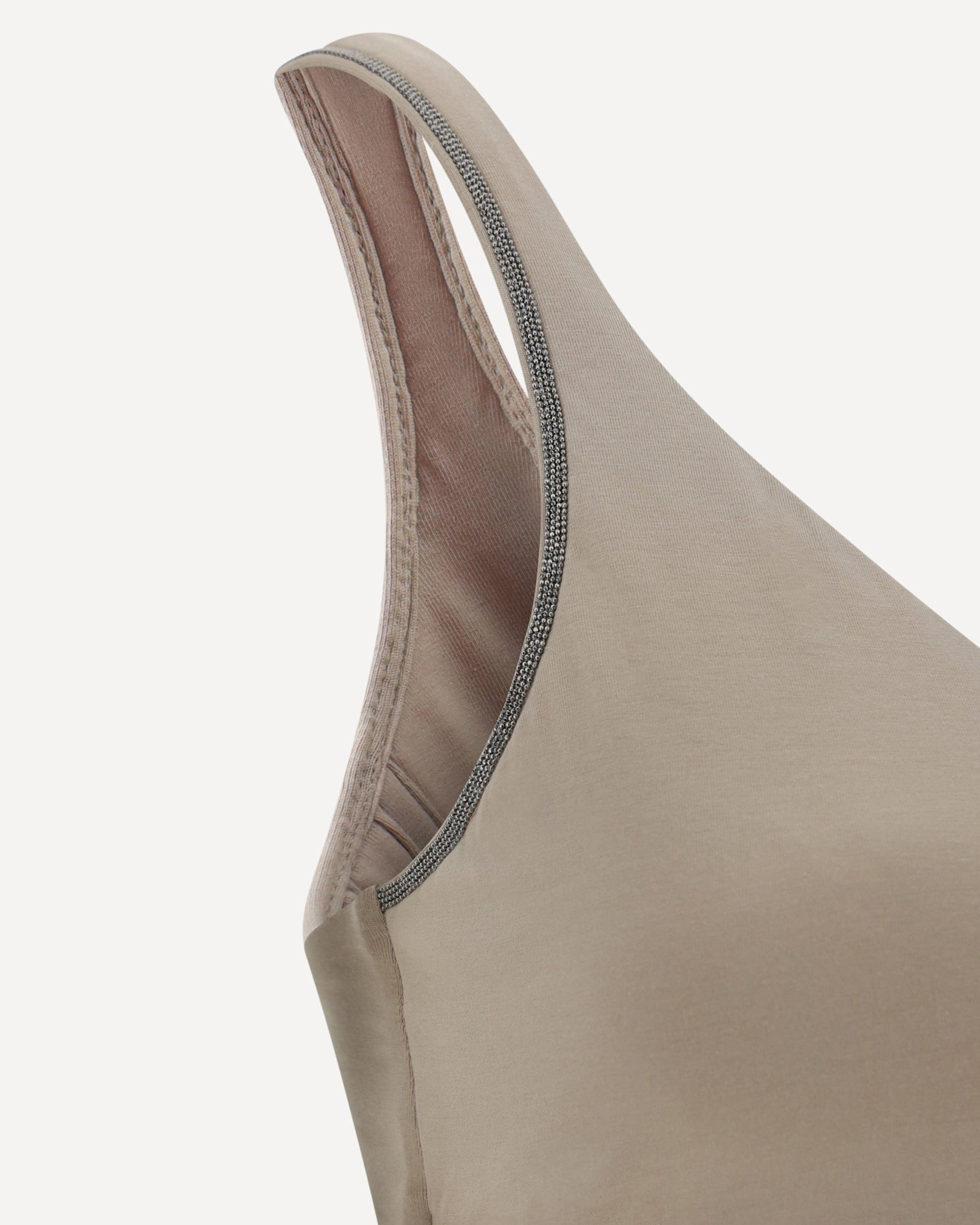 Brunello Cucinelli Brunello Cucinelli Embellished Sleeveless V-Neck Top