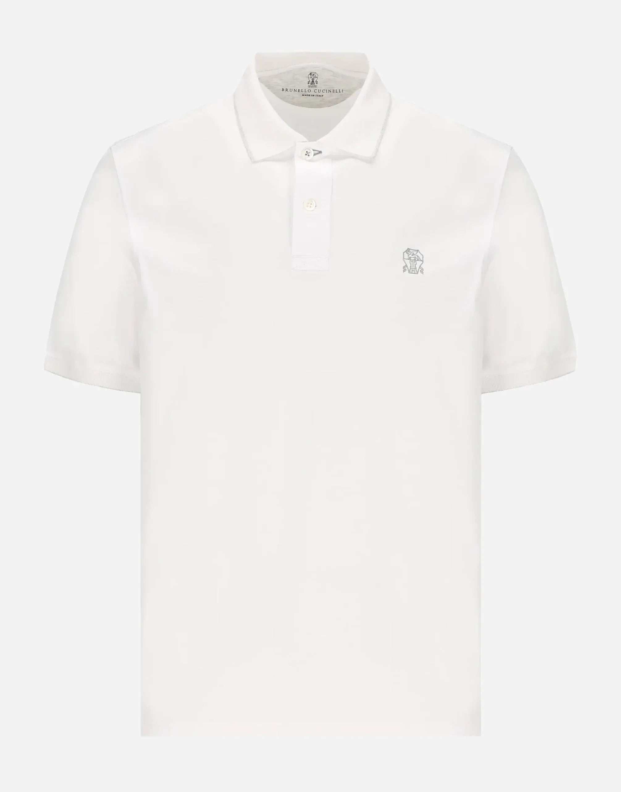 Brunello Cucinelli Embroidered Logo Cotton Polo Shirt