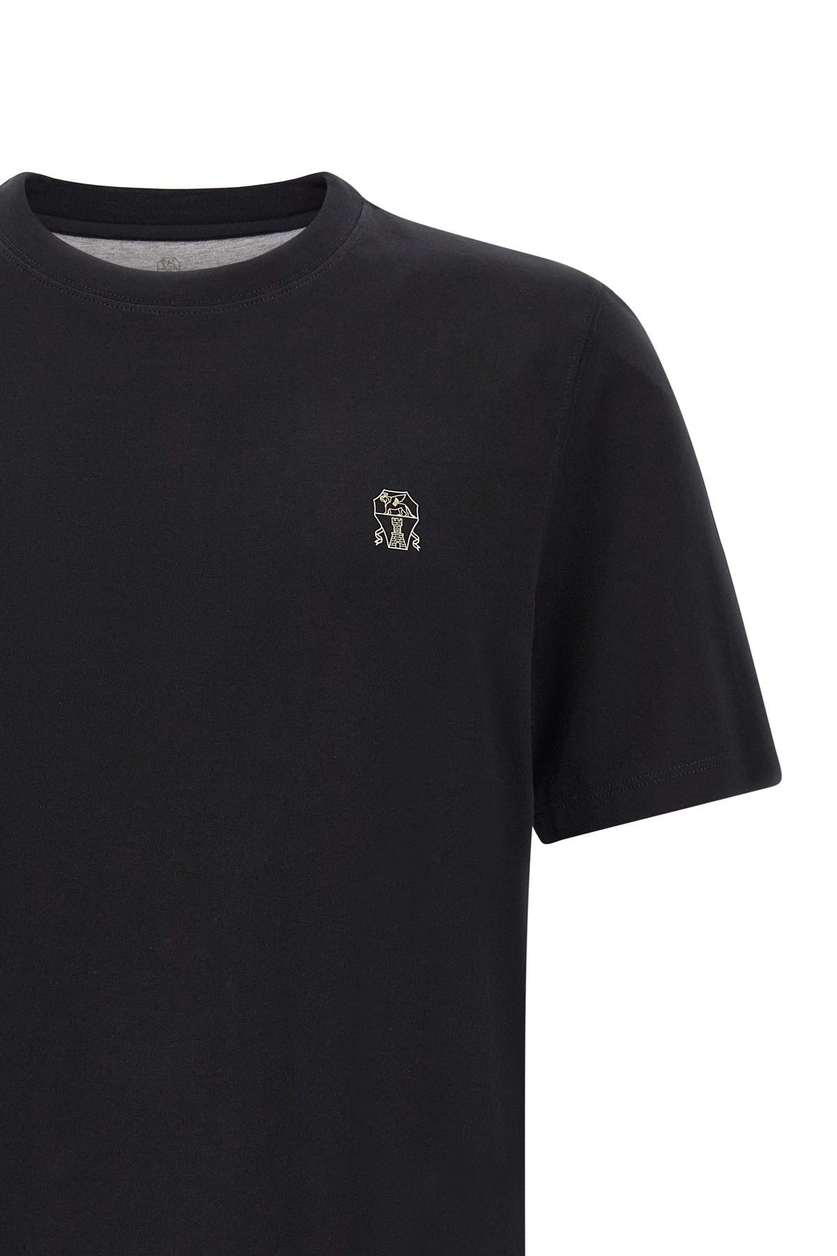 Brunello Cucinelli Embroidered Logo T-Shirt