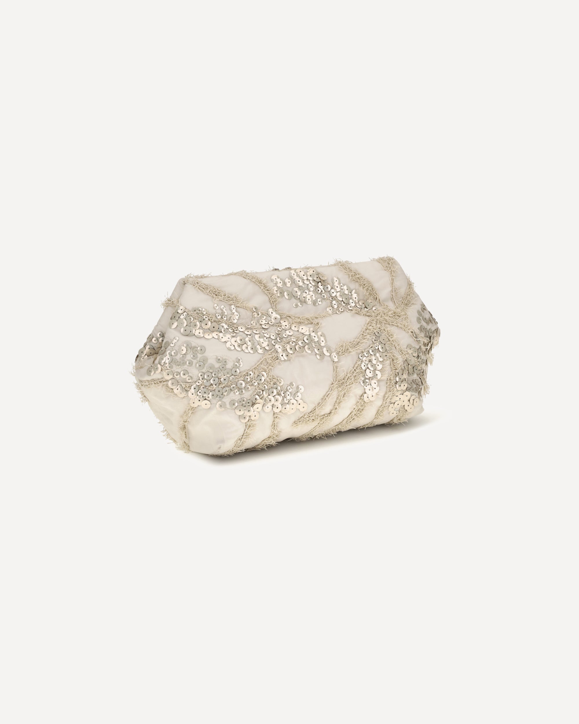 Brunello Cucinelli bestickte Clutch aus Seidenorganza