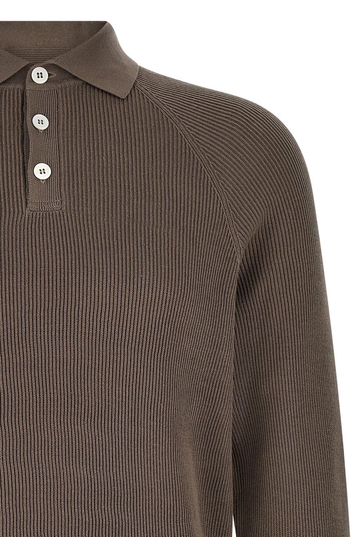 Brunello Cucinelli Brunello Cucinelli English Coast Ribbed Polo Shirt