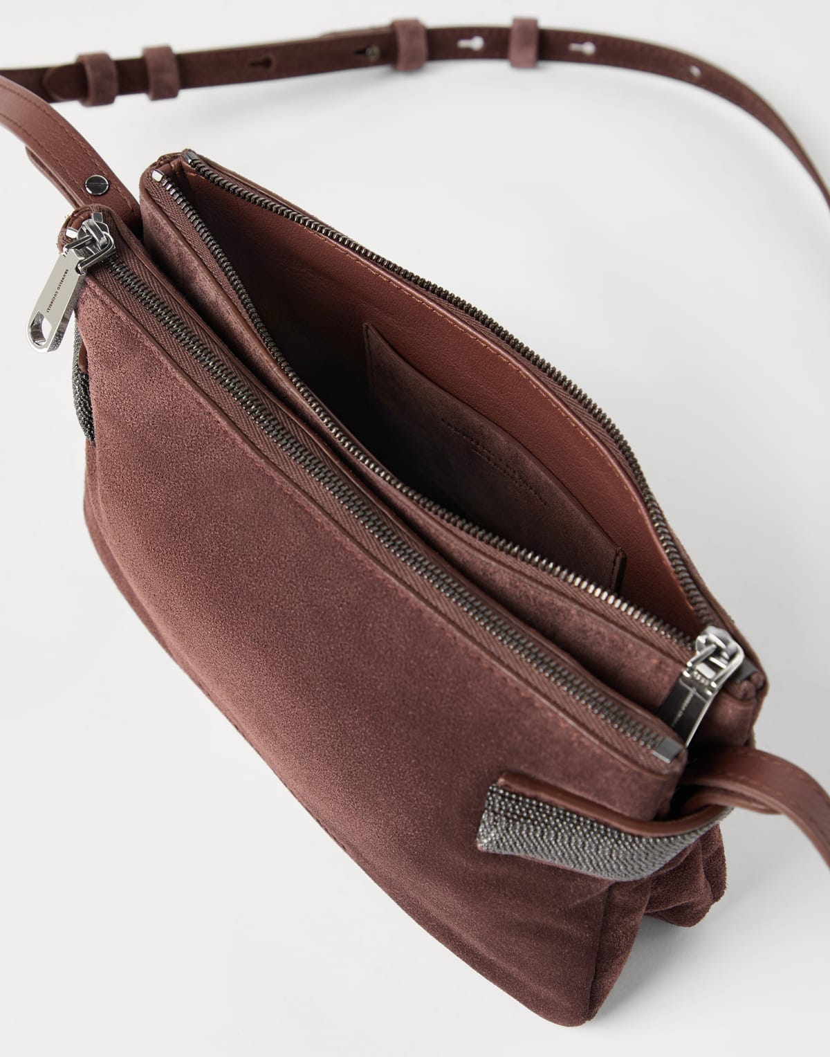 Brunello Cucinelli Essence Mini Suede Shoulder Bag
