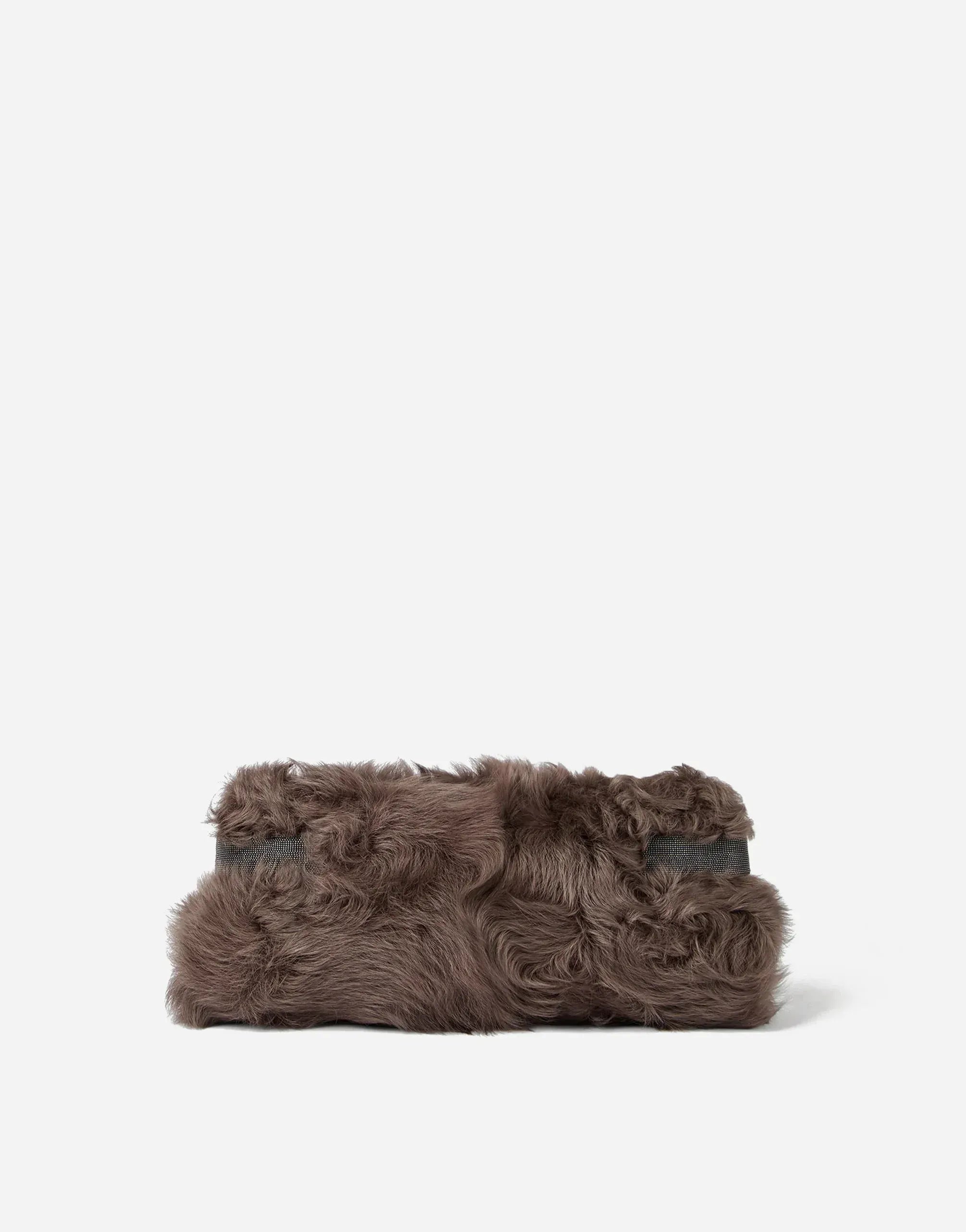 Brunello Cucinelli Essence Pouch Shearling Bag