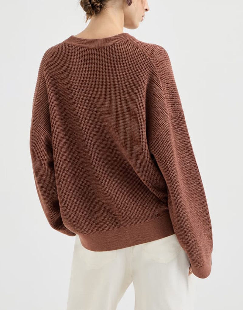 Brunello Cucinelli Firebrick Cotton Sparkling Net Sweater