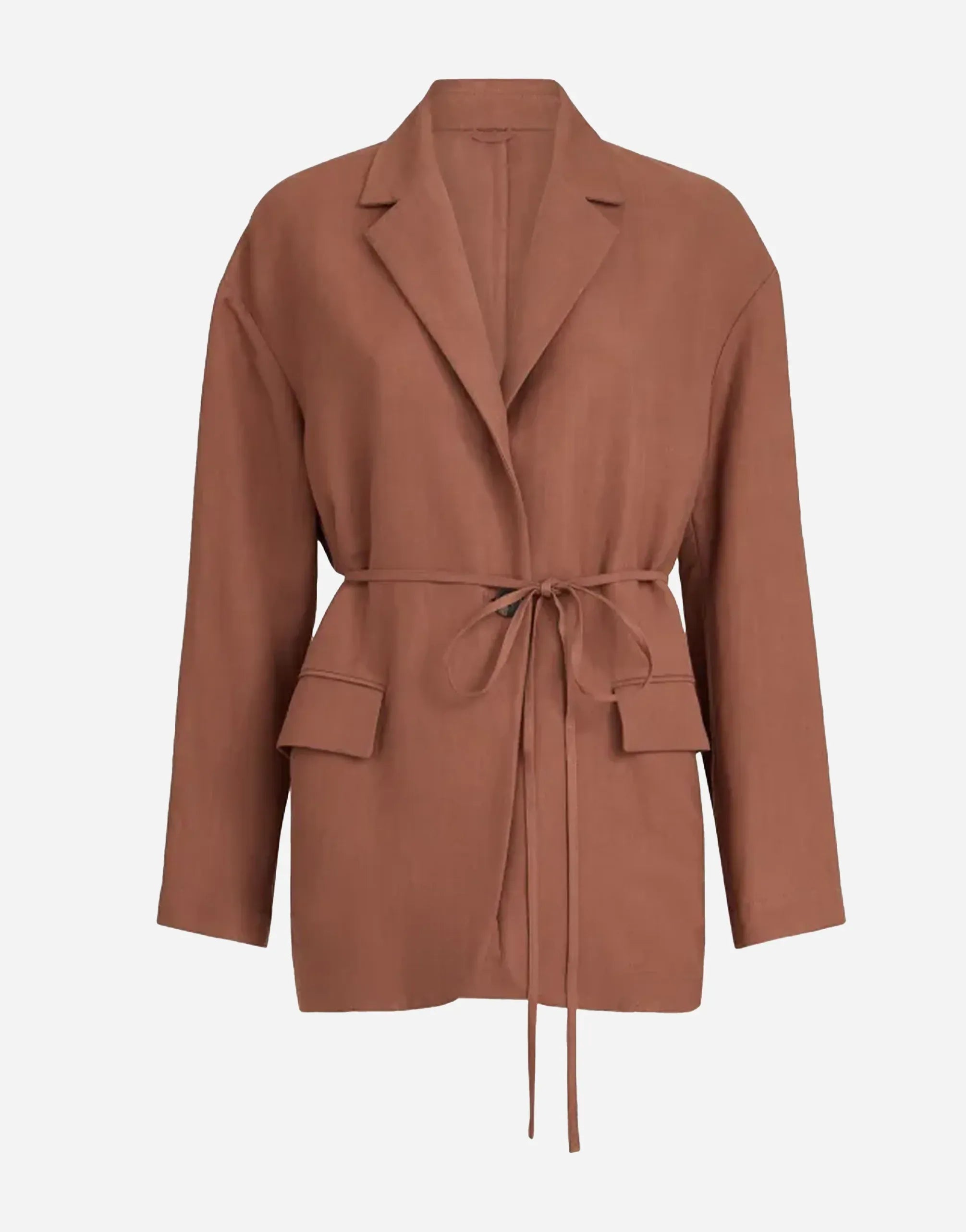 Brunello Cucinelli Firebrick Fluid Twill Monili Blazer