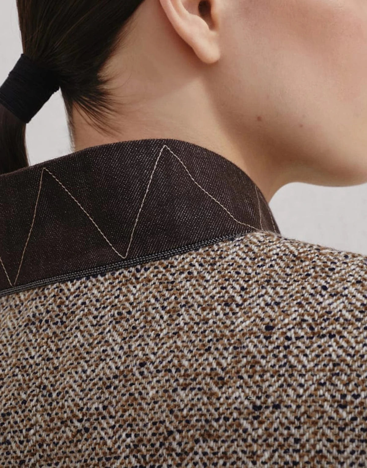 Brunello Cucinelli Flecked Chevron Belted Vest