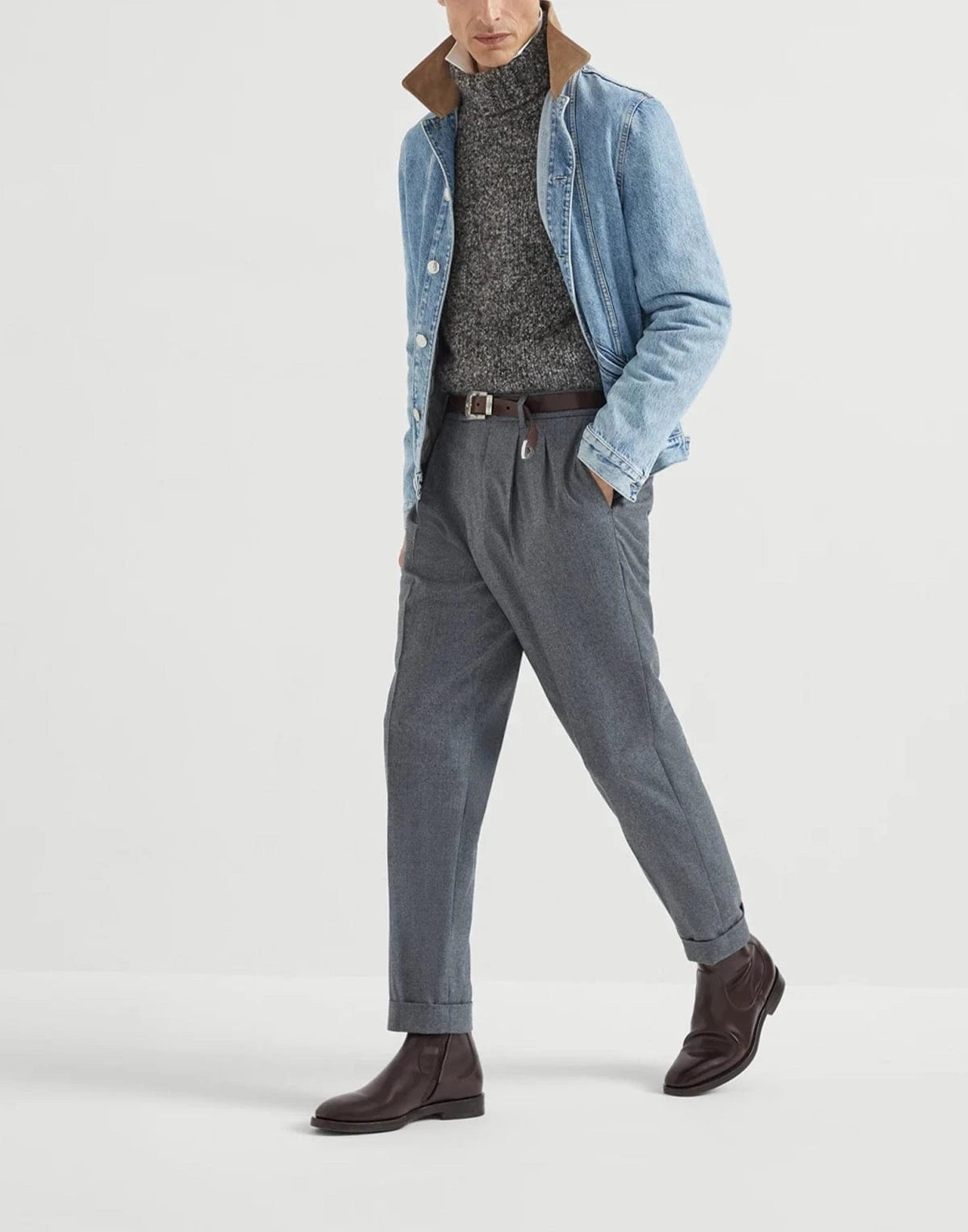 Brunello Cucinelli Flecked Turtleneck Sweater