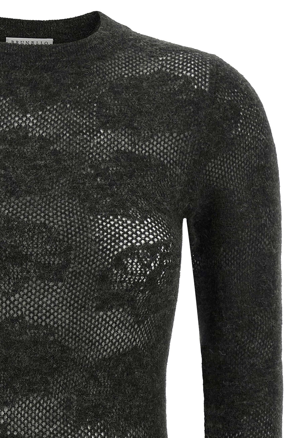 Brunello Cucinelli Flower Lace Sweater