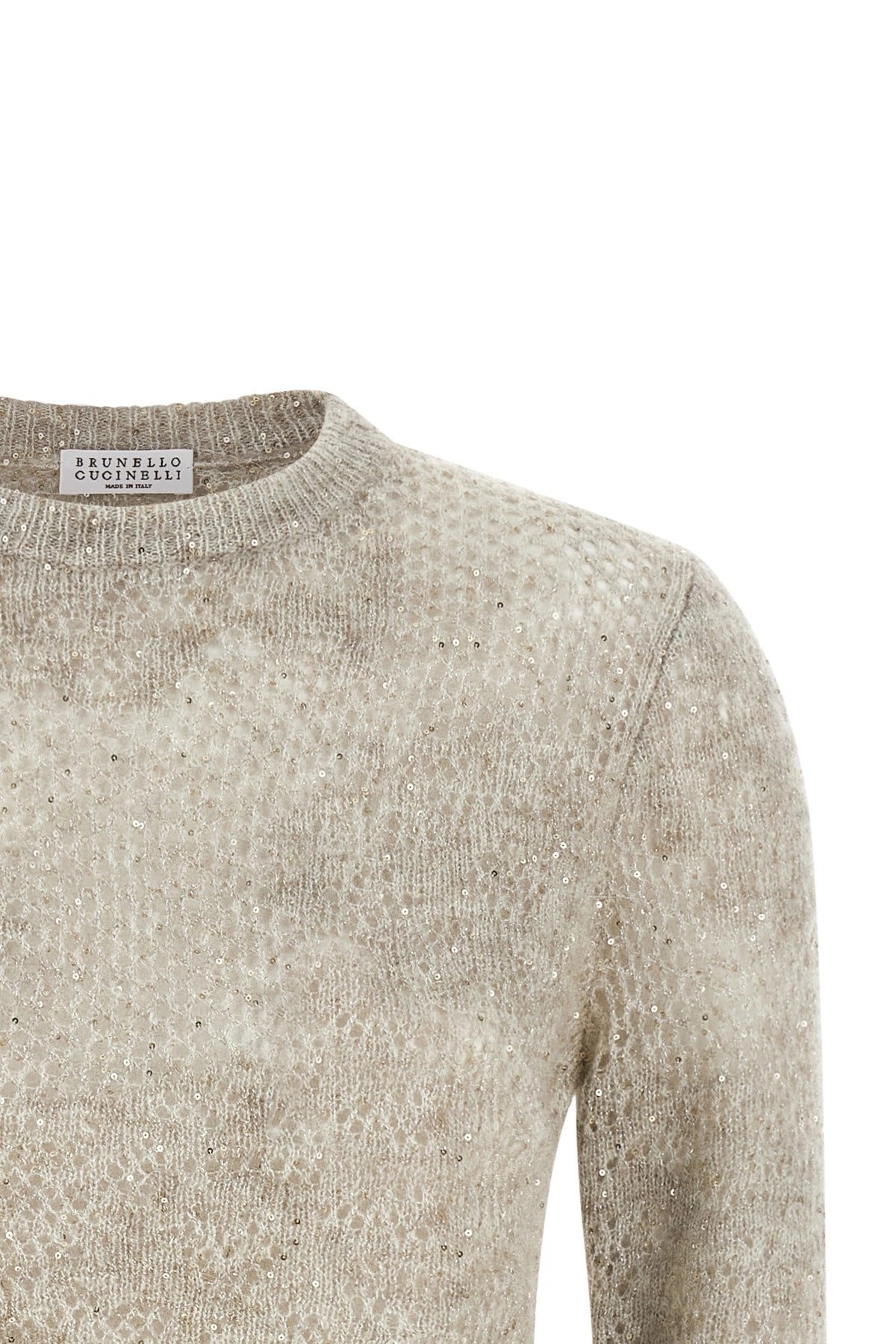 Brunello Cucinelli Flower Lace Sweater