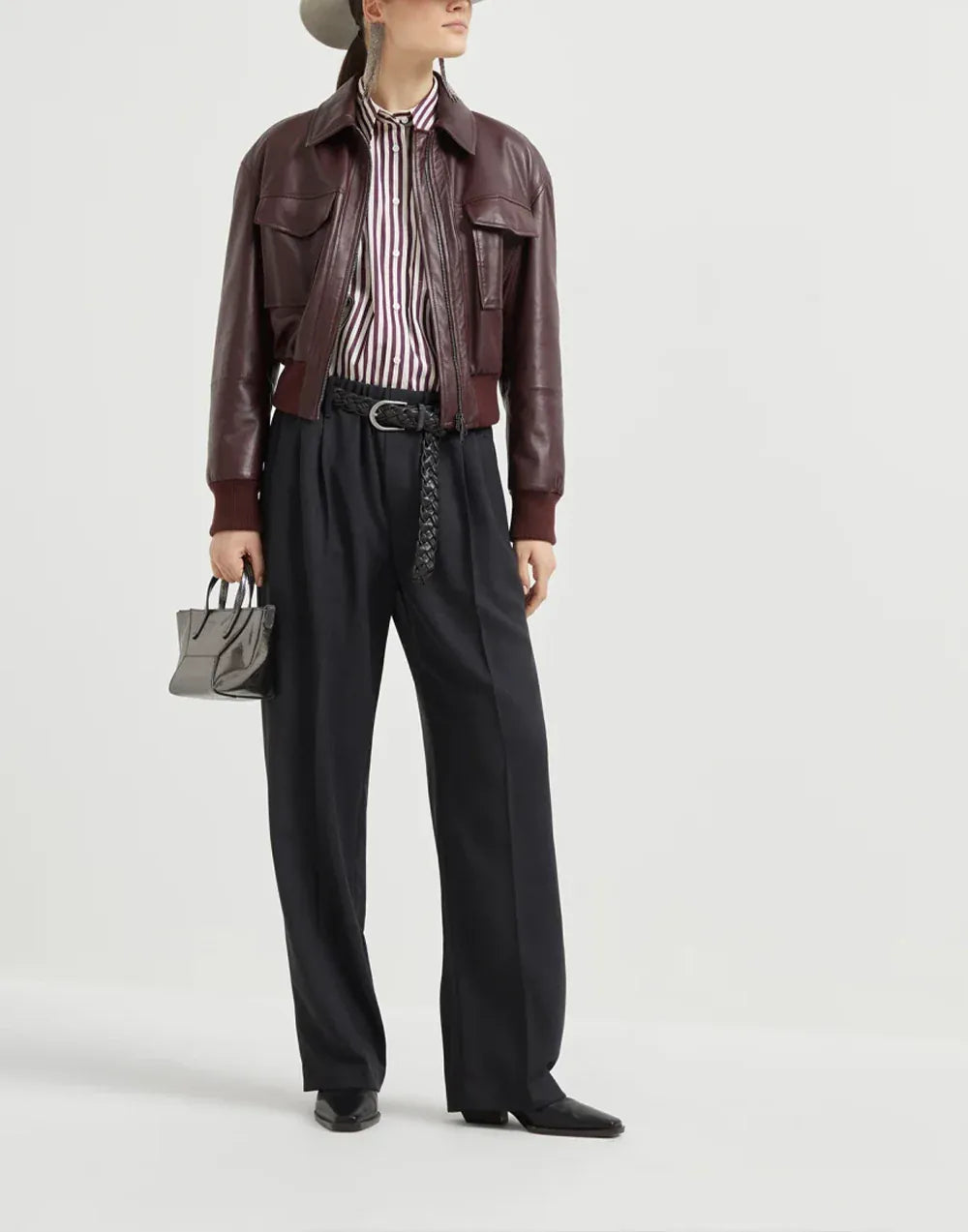 Brunello Cucinelli Fluid Crêpe Twill Sartorial Track Trousers