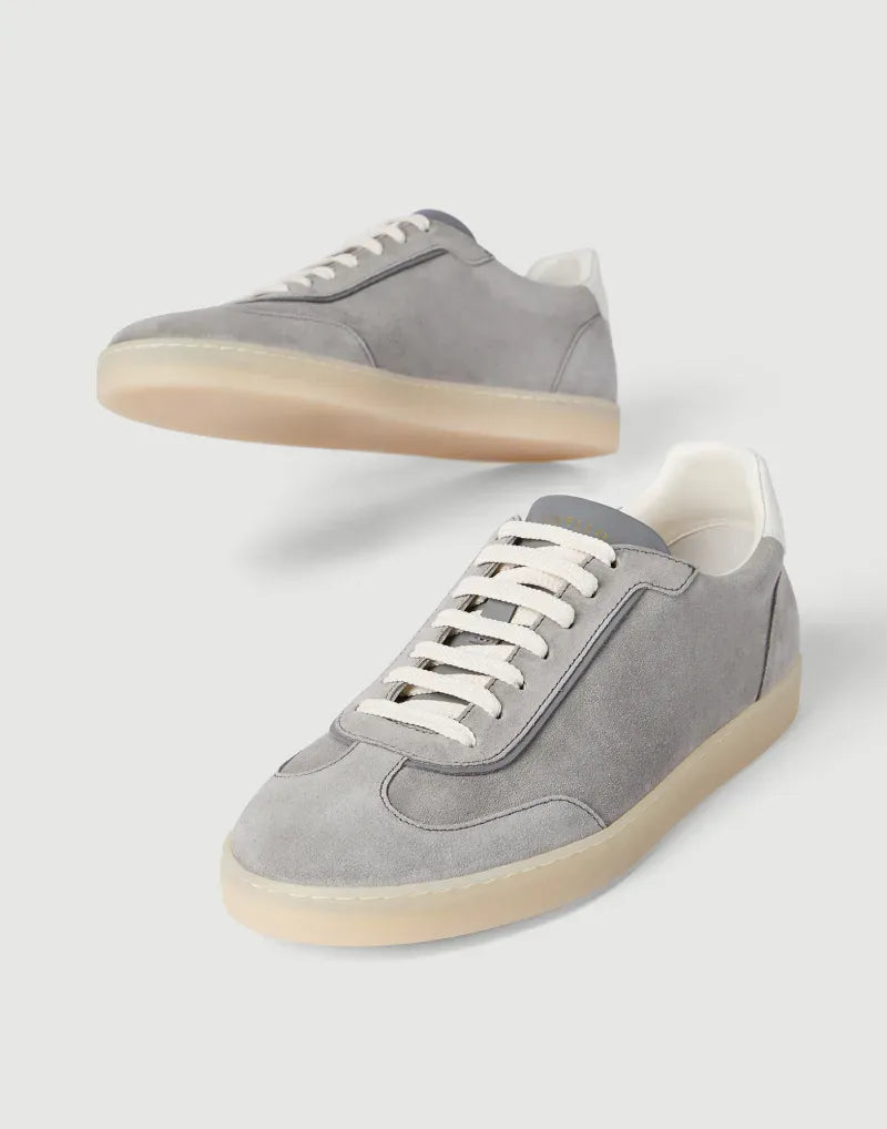 Brunello Cucinelli Fog Suede Sneakers