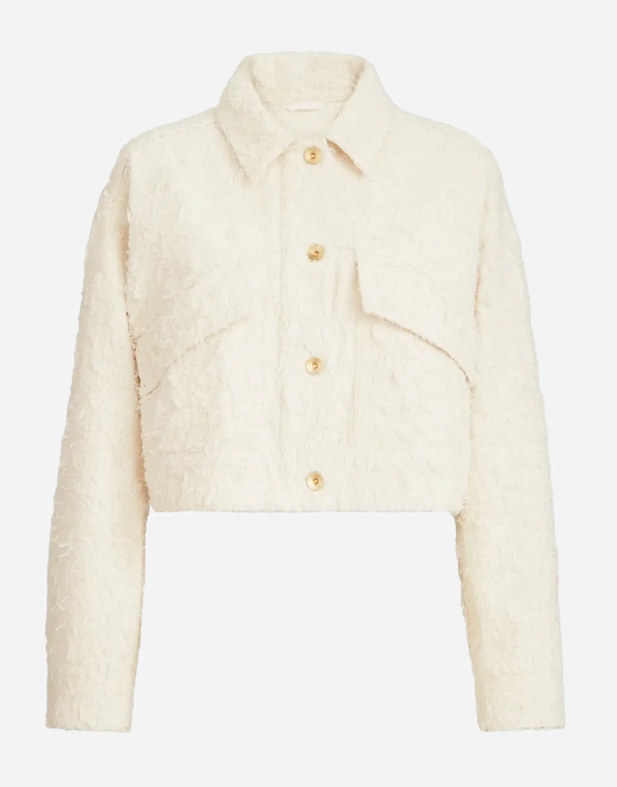 Brunello Cucinelli Fuzzy Dyed Denim Monili Jacket