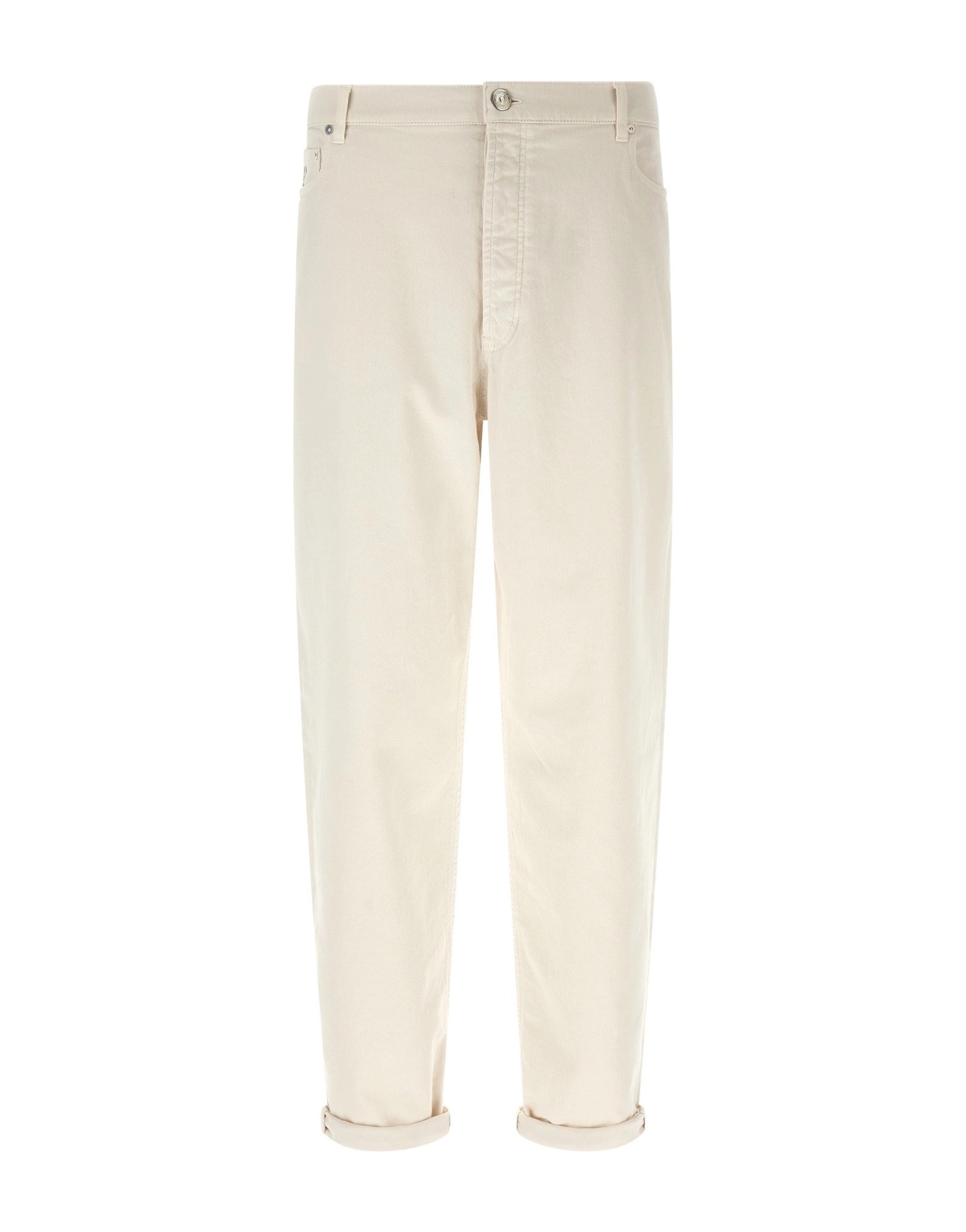 Brunello Cucinelli Garment-Dyed Ecru Jeans