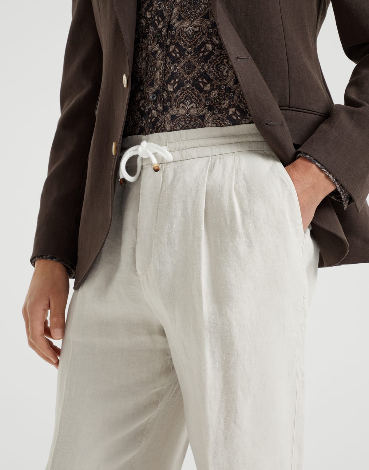 Brunello Cucinelli Garment-Dyed Leisure Drawstring Trousers