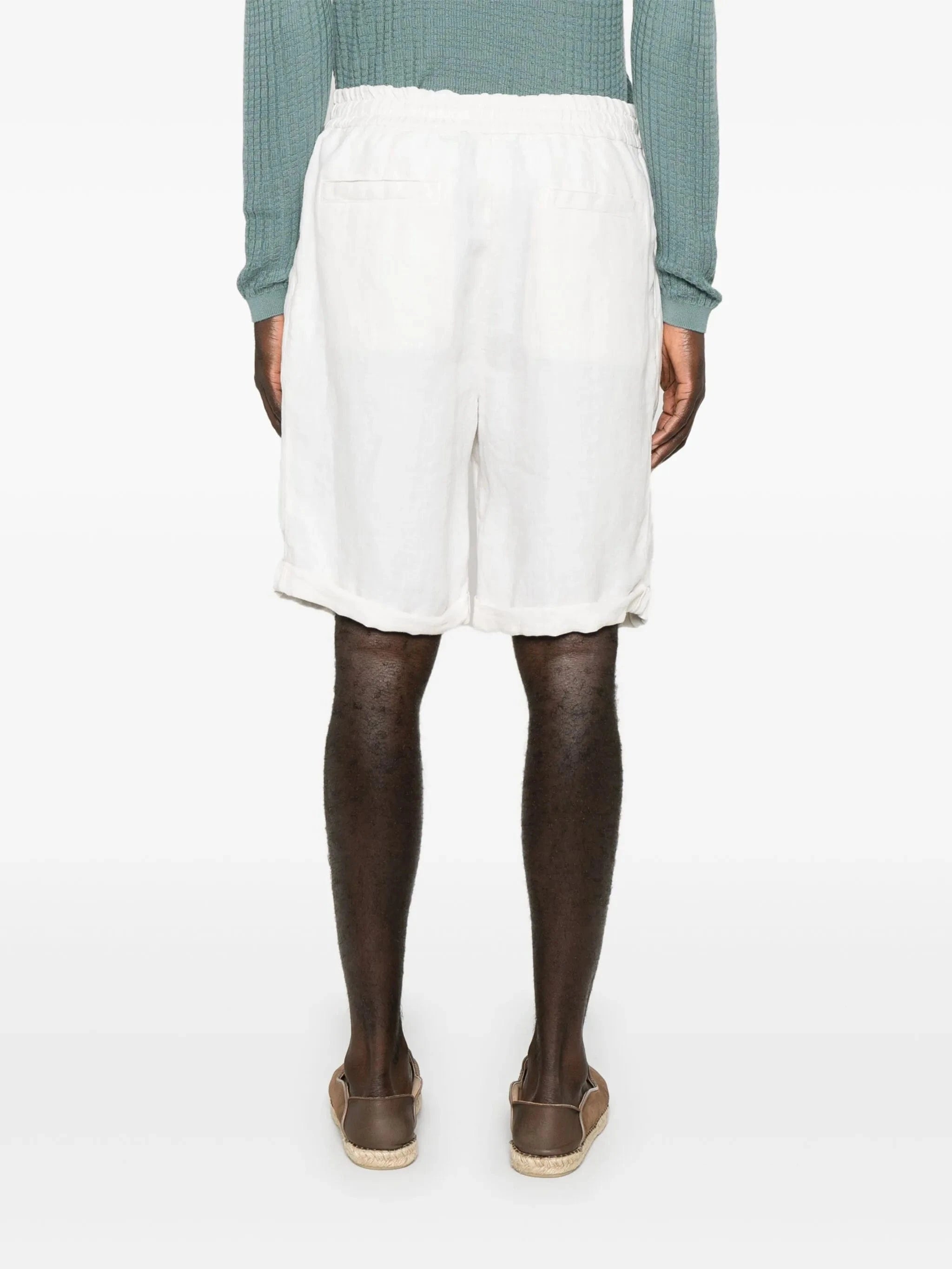 Brunello Cucinelli Garment-Dyed Linen Drawstring Shorts
