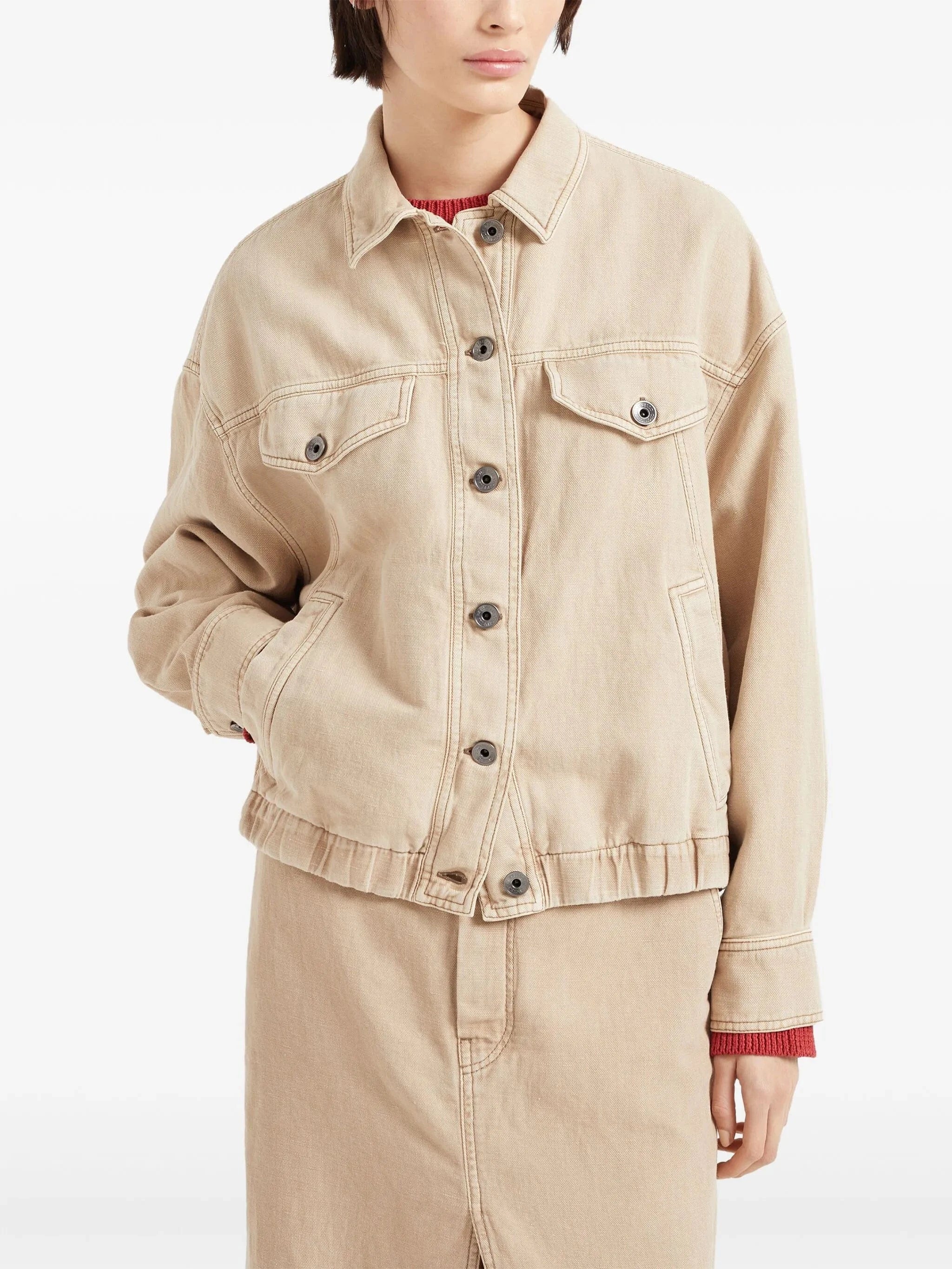 Brunello Cucinelli Garment-Dyed Monili Jacket