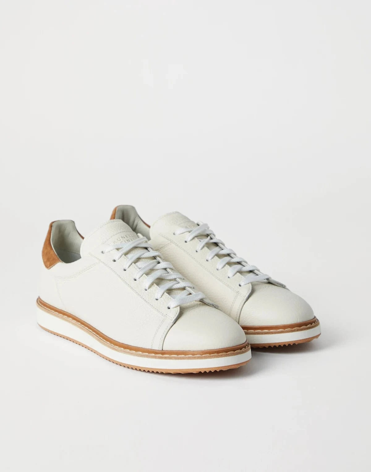Brunello Cucinelli Grained Leather Low-Top Sneakers