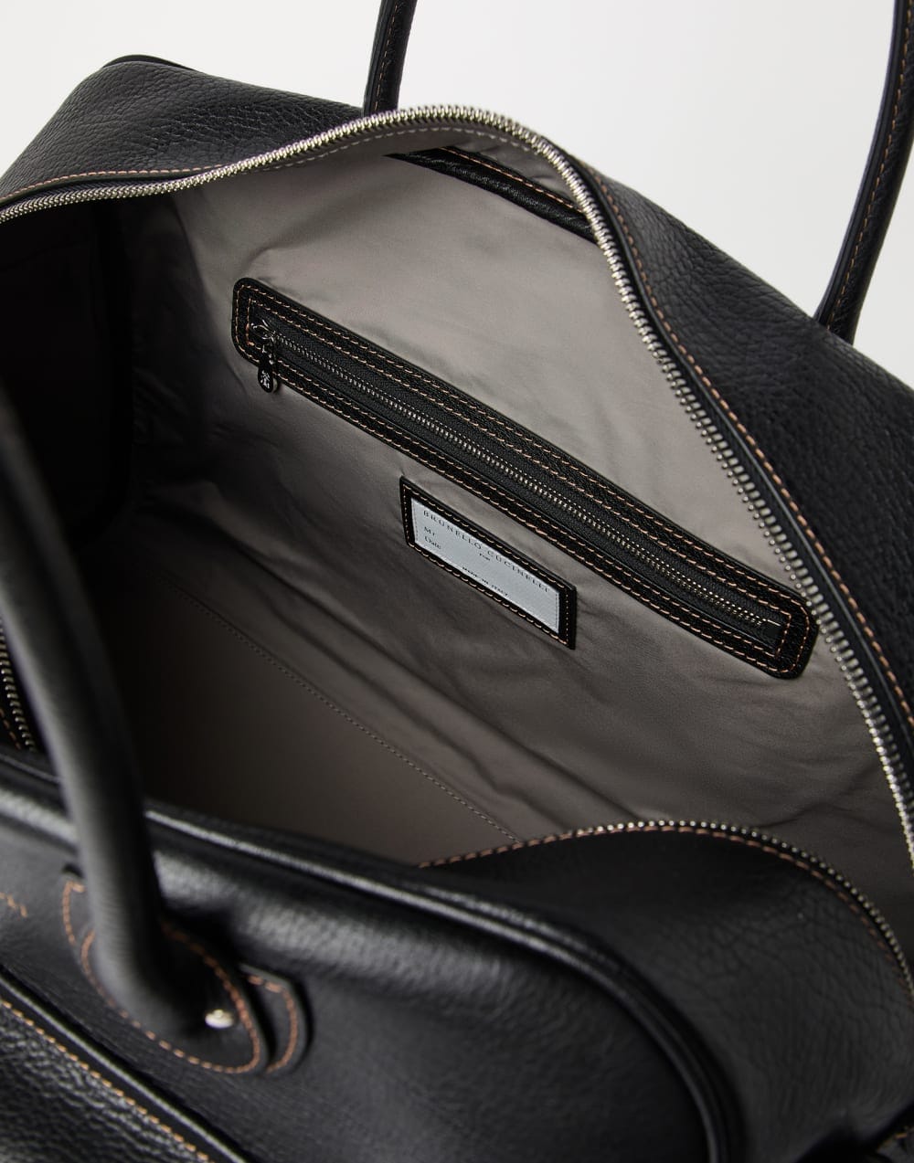 Brunello Cucinelli Grained Leather Weekender Bag