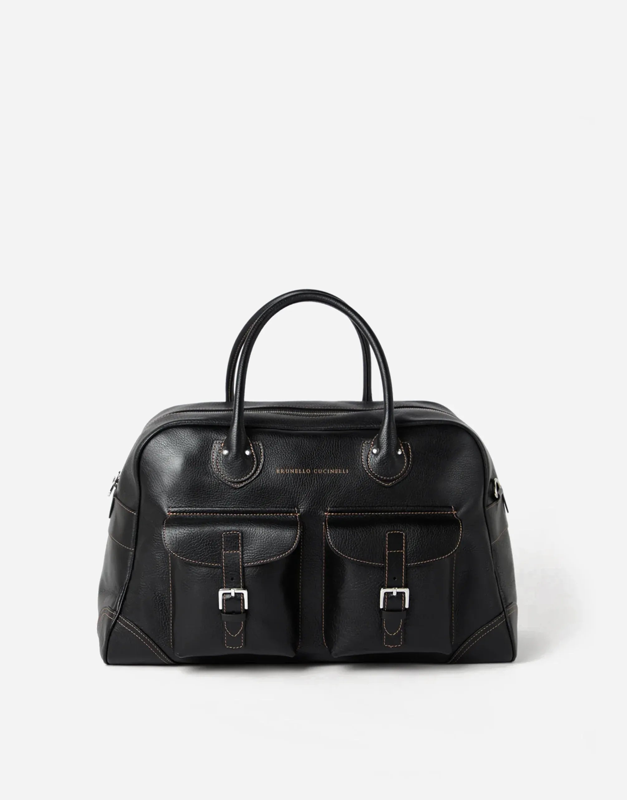 Brunello Cucinelli Grained Leather Weekender Bag