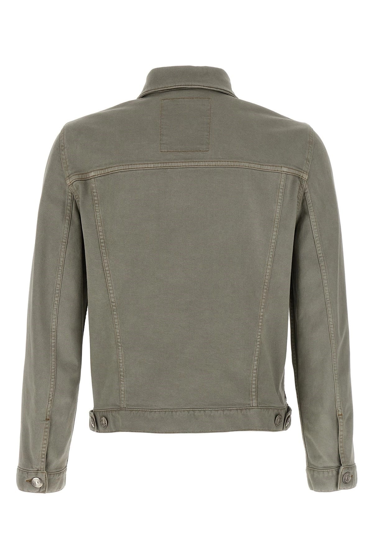 Brunello Cucinelli Brunello Cucinelli Gray Garment-Dyed Denim Jacket