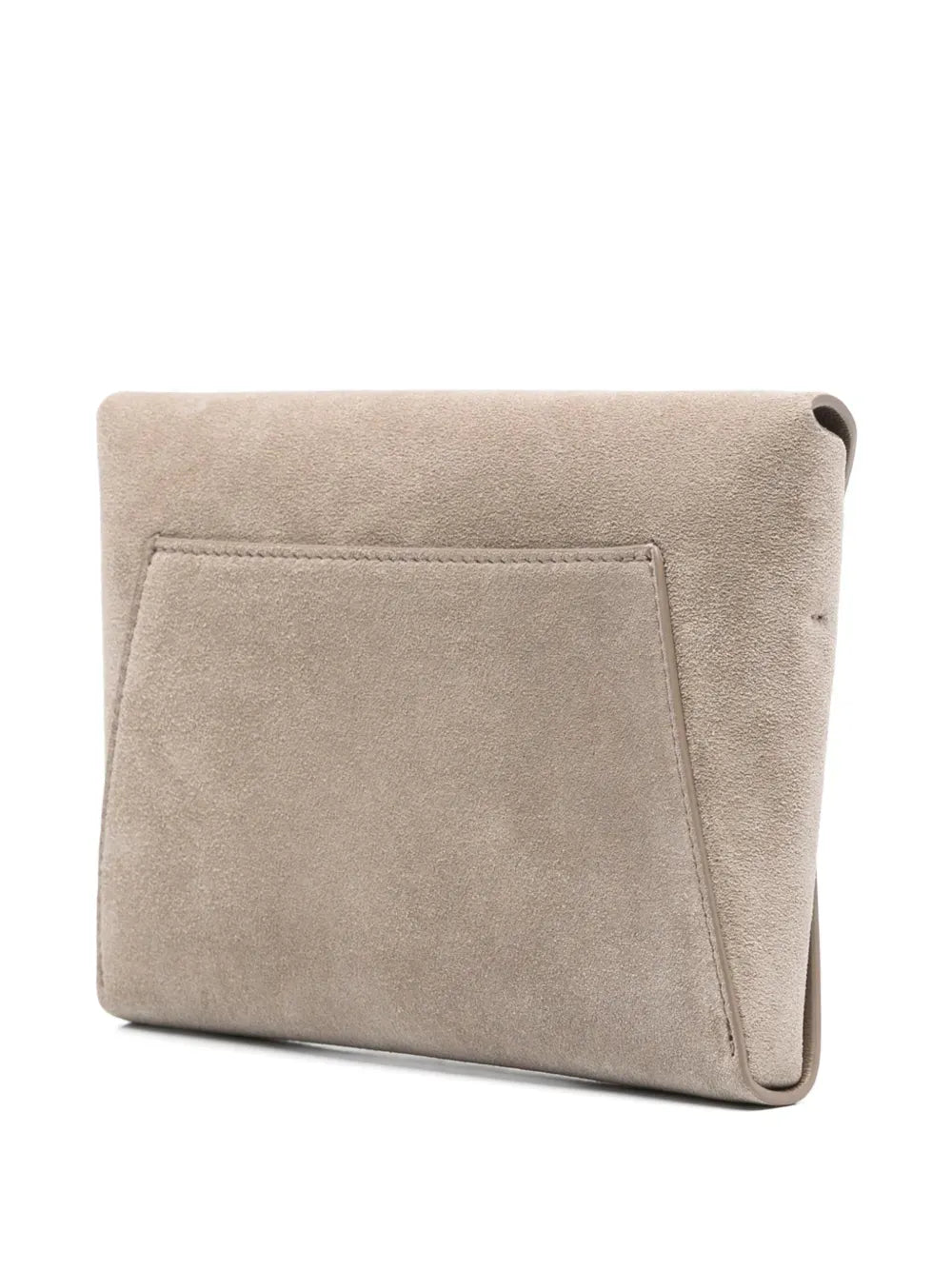 Brunello Cucinelli Grey BC Duo Suede Clutch Bag